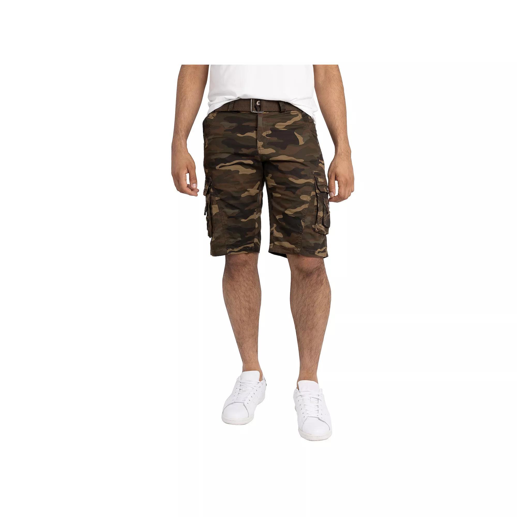 Men's X-ray Belted Cargo Shorts, Size: 40, White Product Image