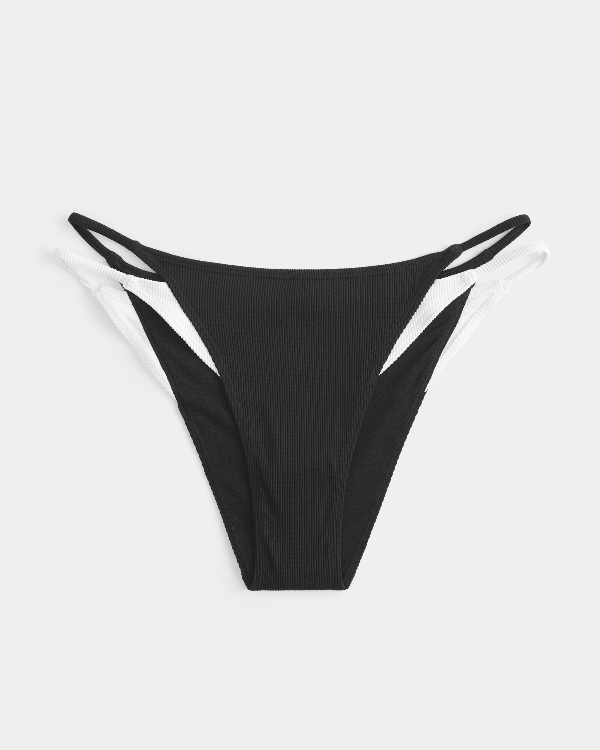 Gilly Hicks Strappy Layered High-Leg Cheeky Bikini Bottom Product Image