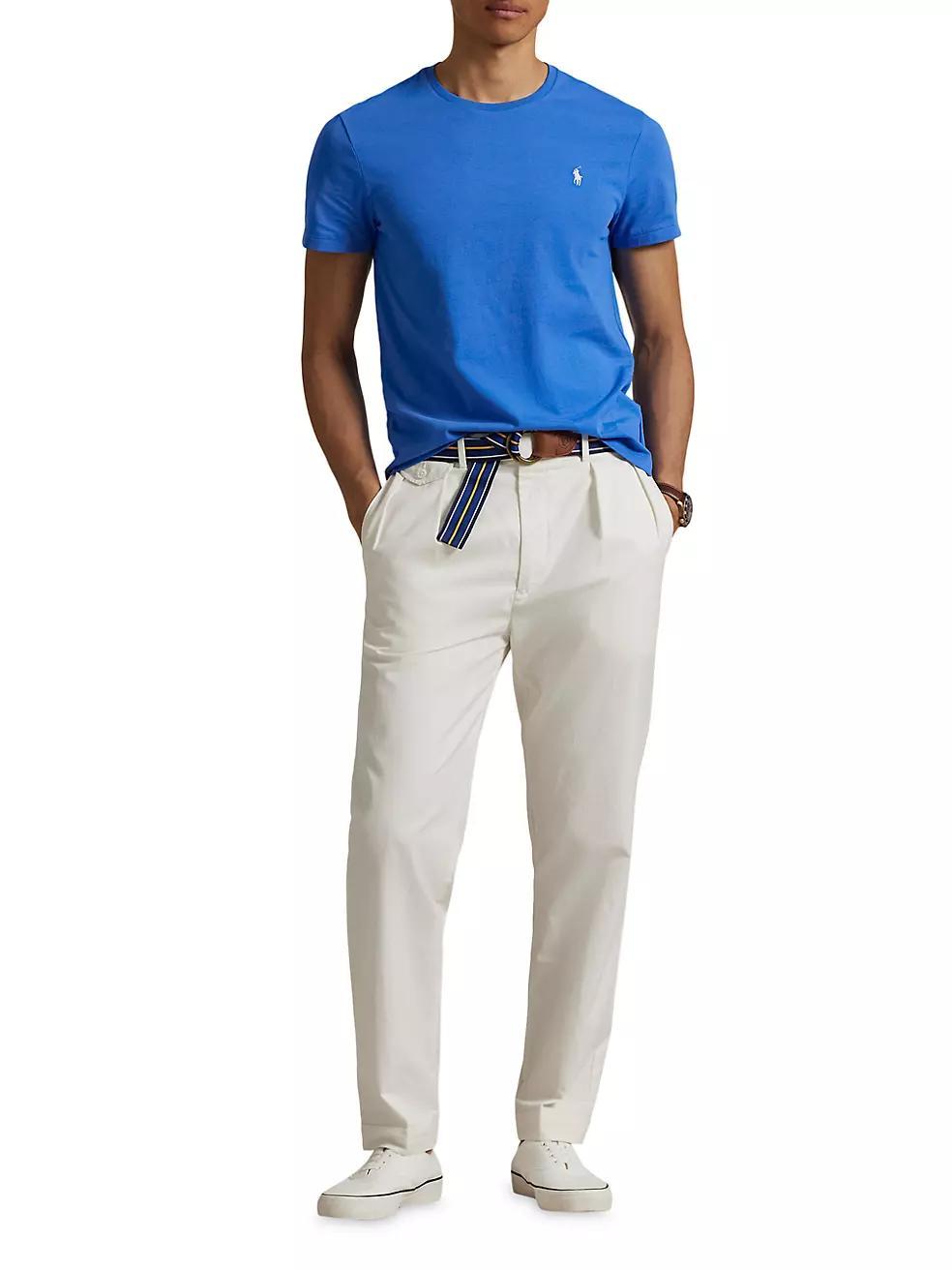 Custom-Slim-Fit Jersey Crewneck T-Shirt Product Image