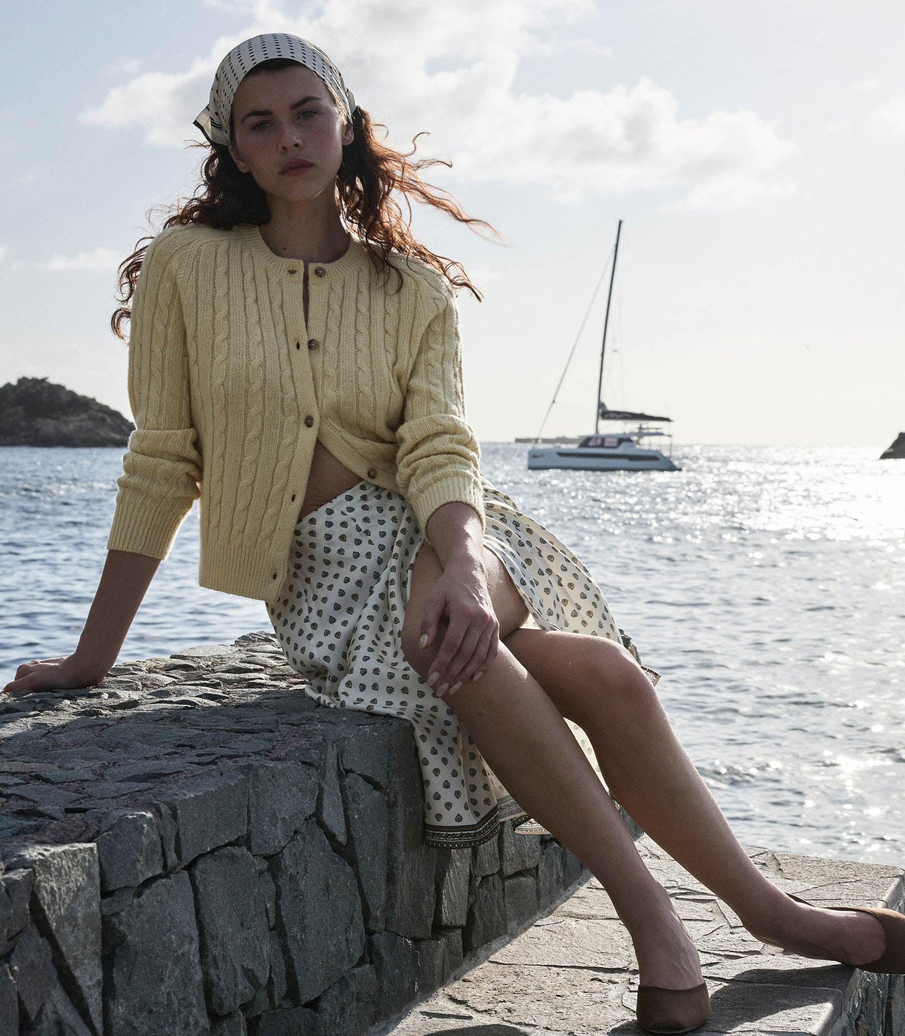 PENROSE CARDIGAN -- LEMON CHIFFON Product Image