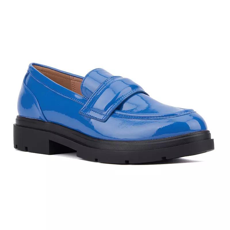 New York & Company Abbey Womens Slip-on Loafers Silver Grey Product Image