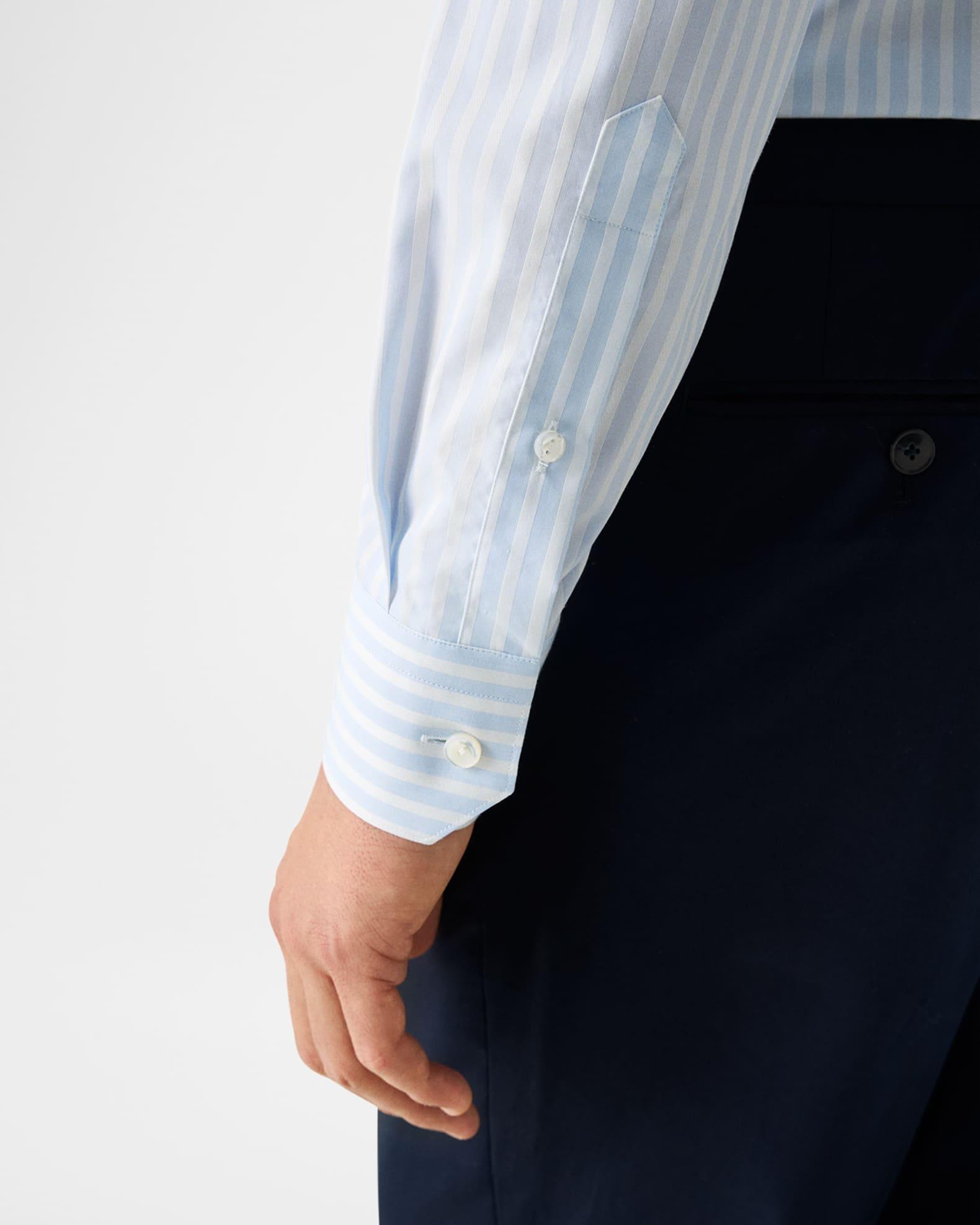 Men's Elevated Pique Bengal Stripe Slim-Fit Dress Shirt Product Image