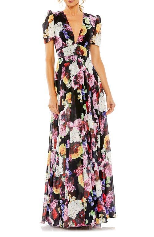 Womens Ieena Floral Chiffon Gown Product Image