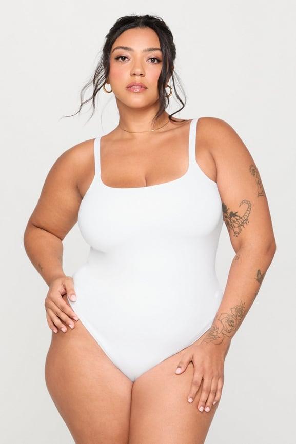 Snug Cotton Strappy Thong Bodysuit Product Image