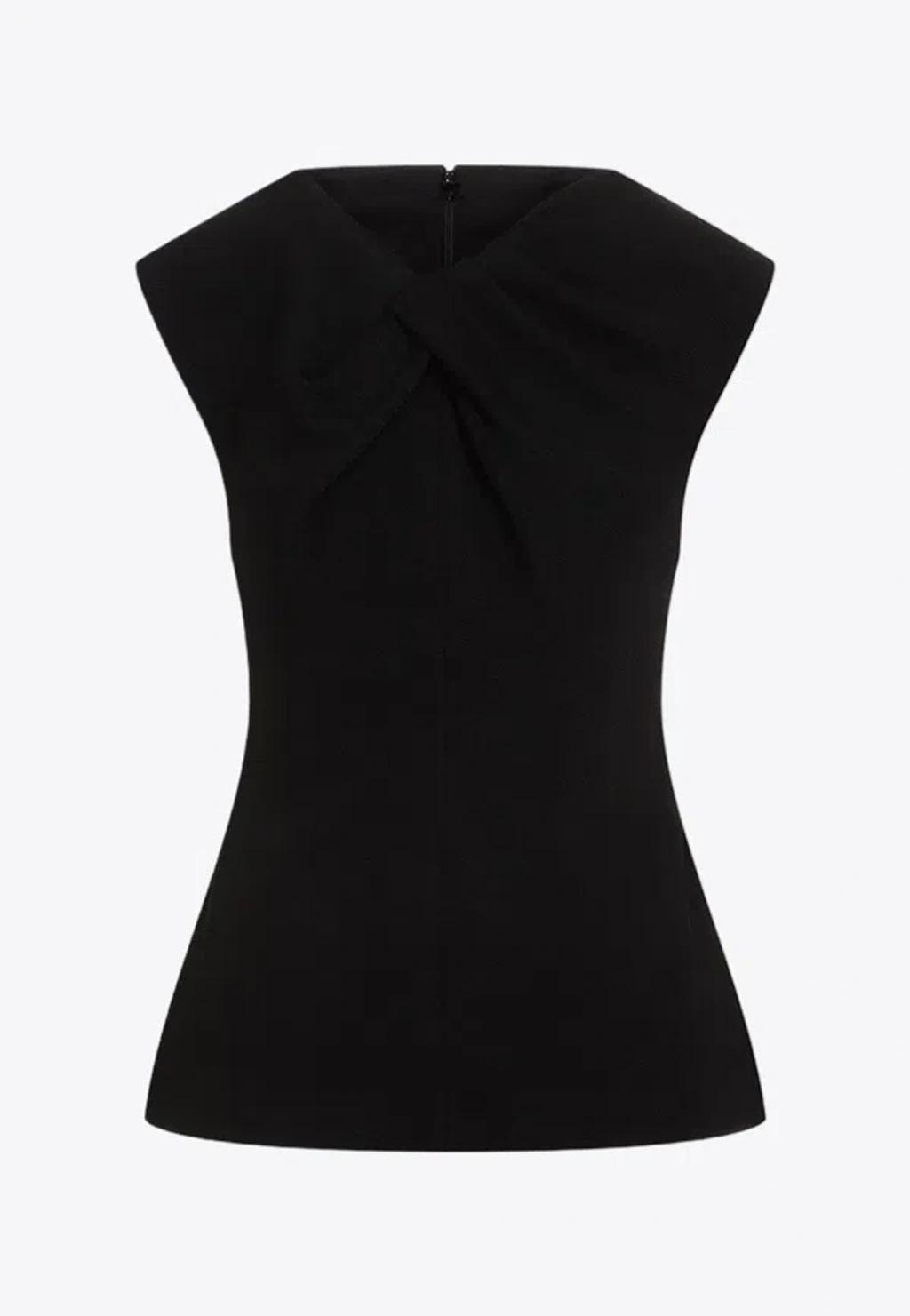 JIL SANDER Draped Sleeveless Top In Black Product Image