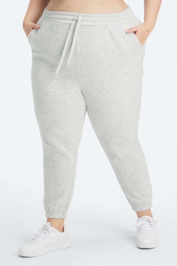 Fabletics Eco Go-To Sweatpant Womens Light Grey Heather Size XS Product Image