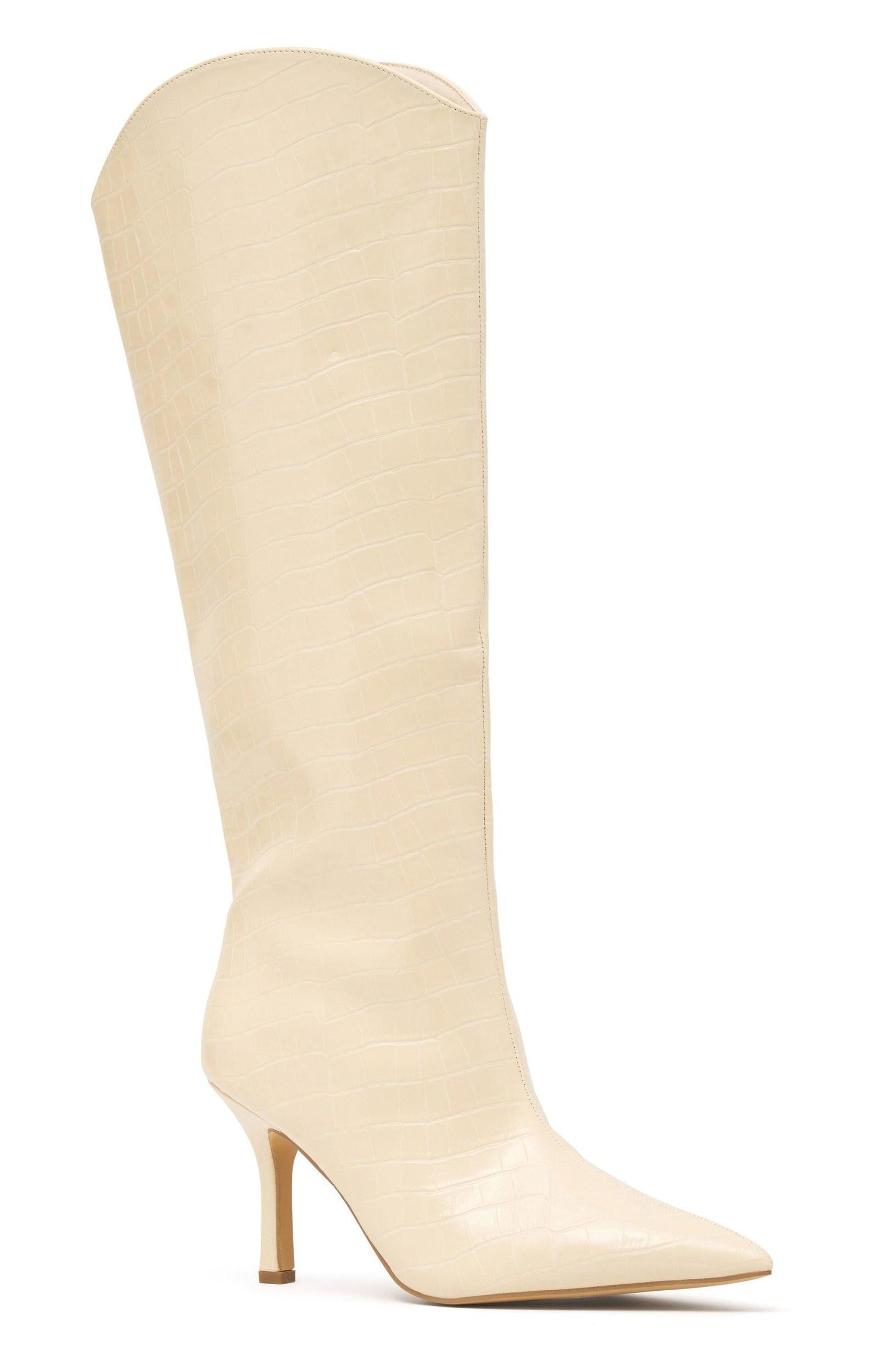 Blake Knee High Boots Ivory Product Image