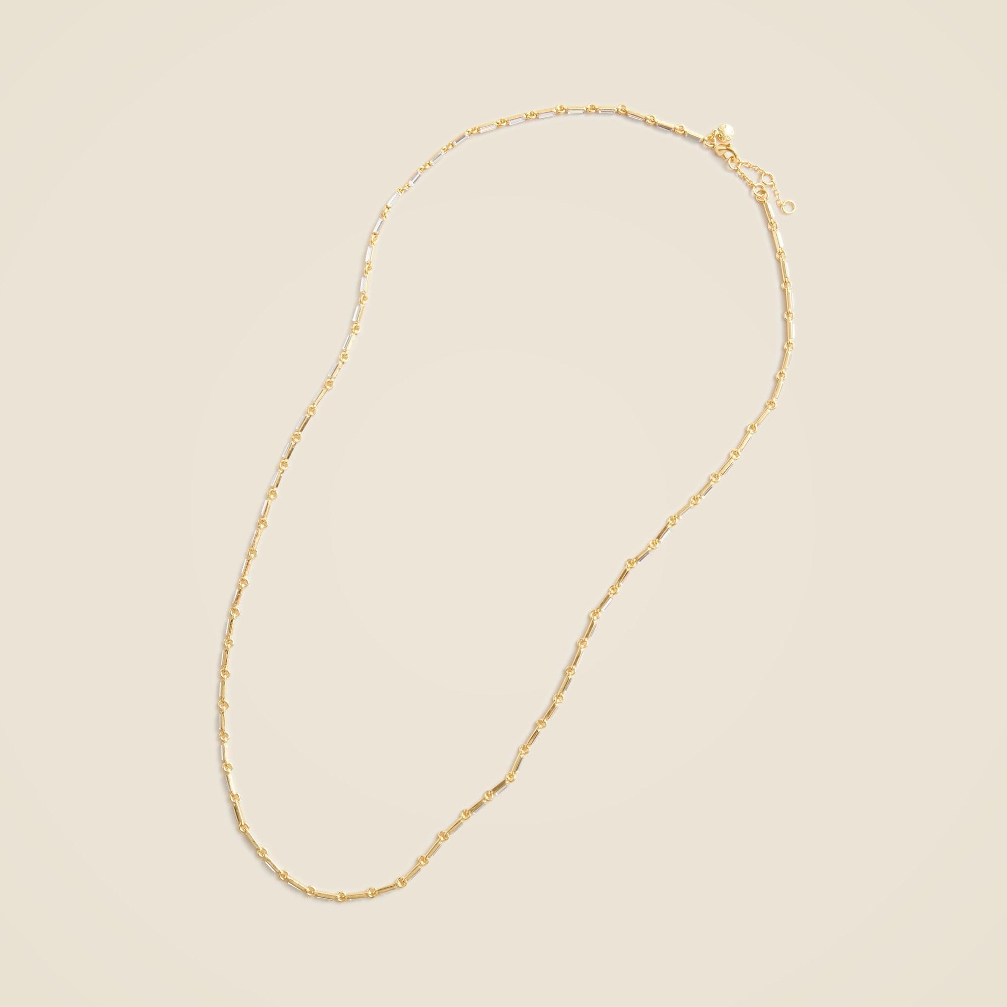 Baguette crystal-and-chainlink necklace Product Image