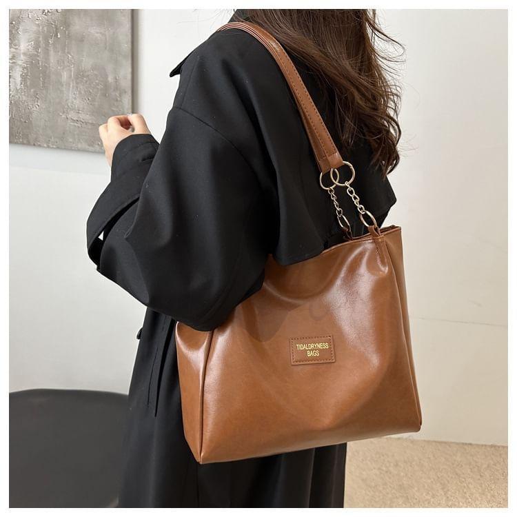Faux Leather Tote Bag Product Image