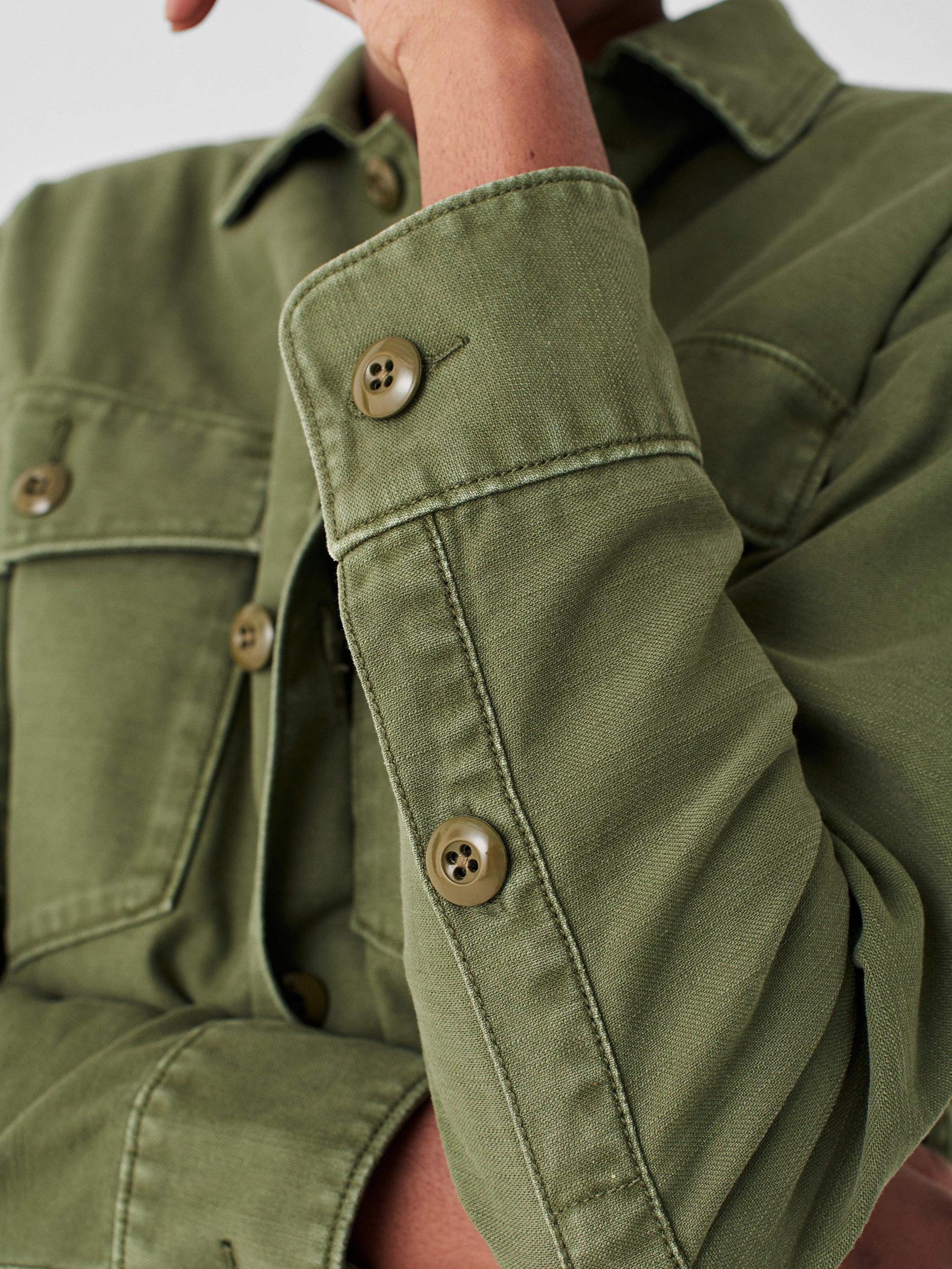 Savannah Cotton Overshirt - Fatigue Female Product Image