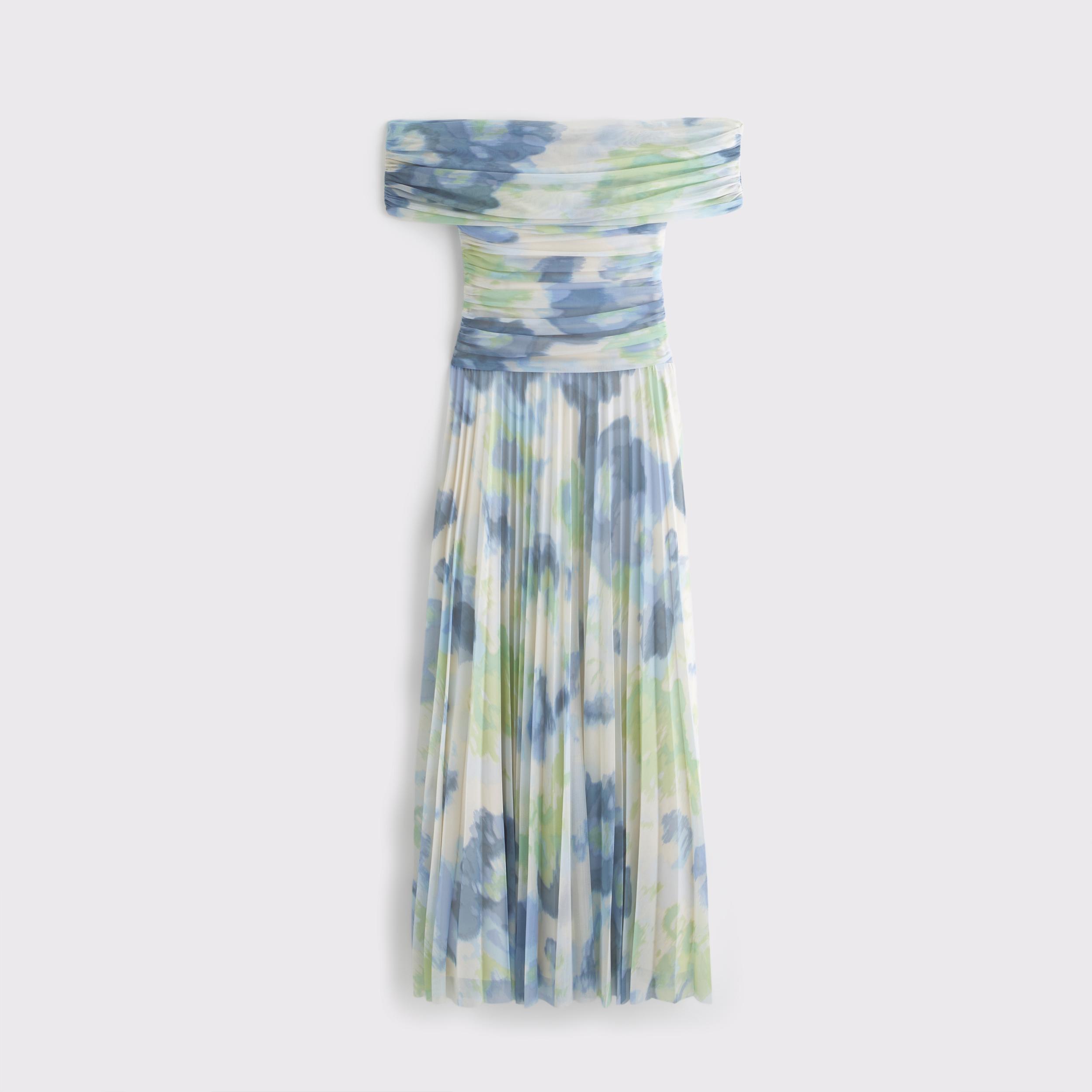 The A&F Giselle Drop-Waist Mesh Maxi Dress Product Image