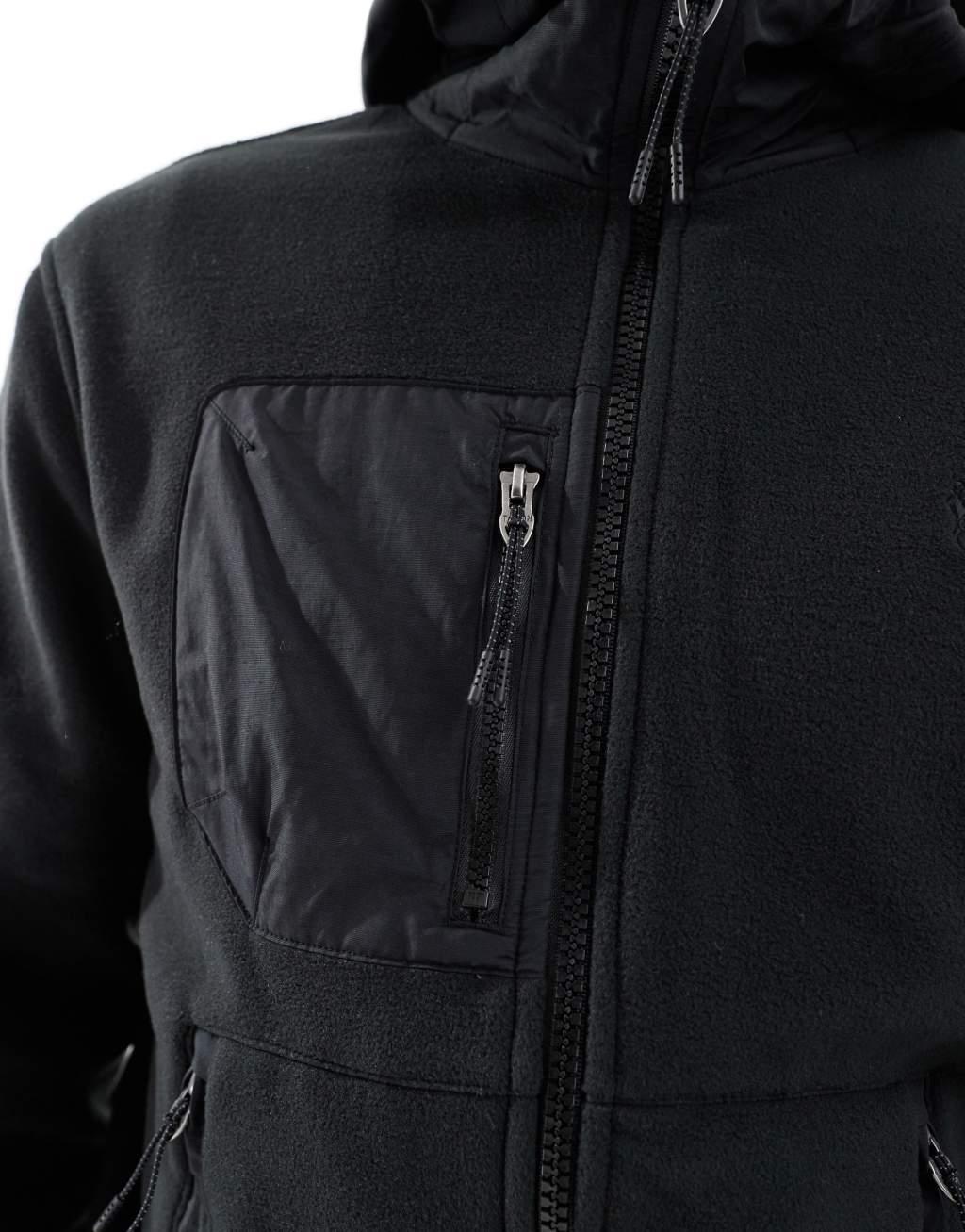 Polo Ralph Lauren hybrid polar fleece full zip hoodie in black - part of a set Product Image