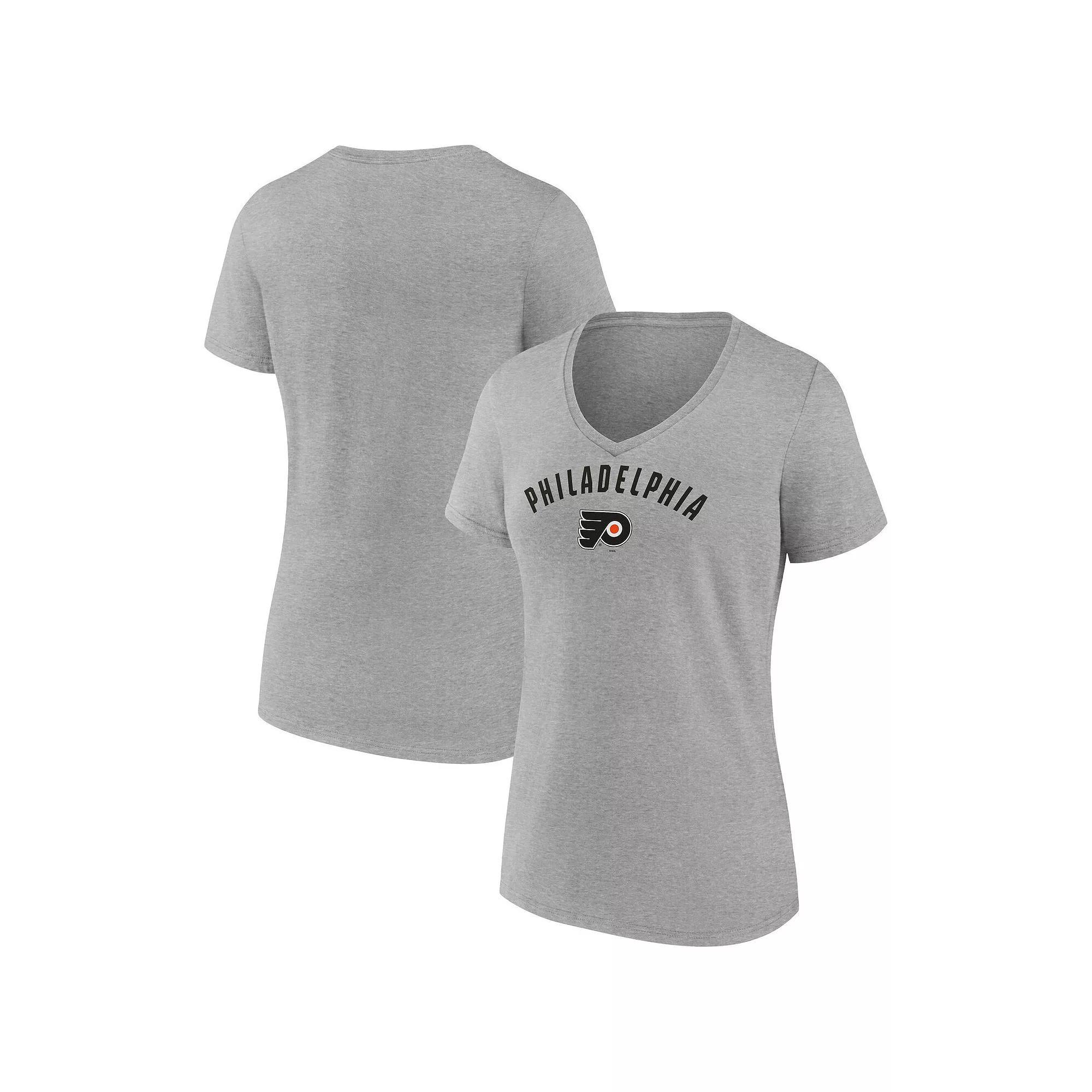 Womens Fanatics Gray Philadelphia Flyers V-Neck T-Shirt Product Image