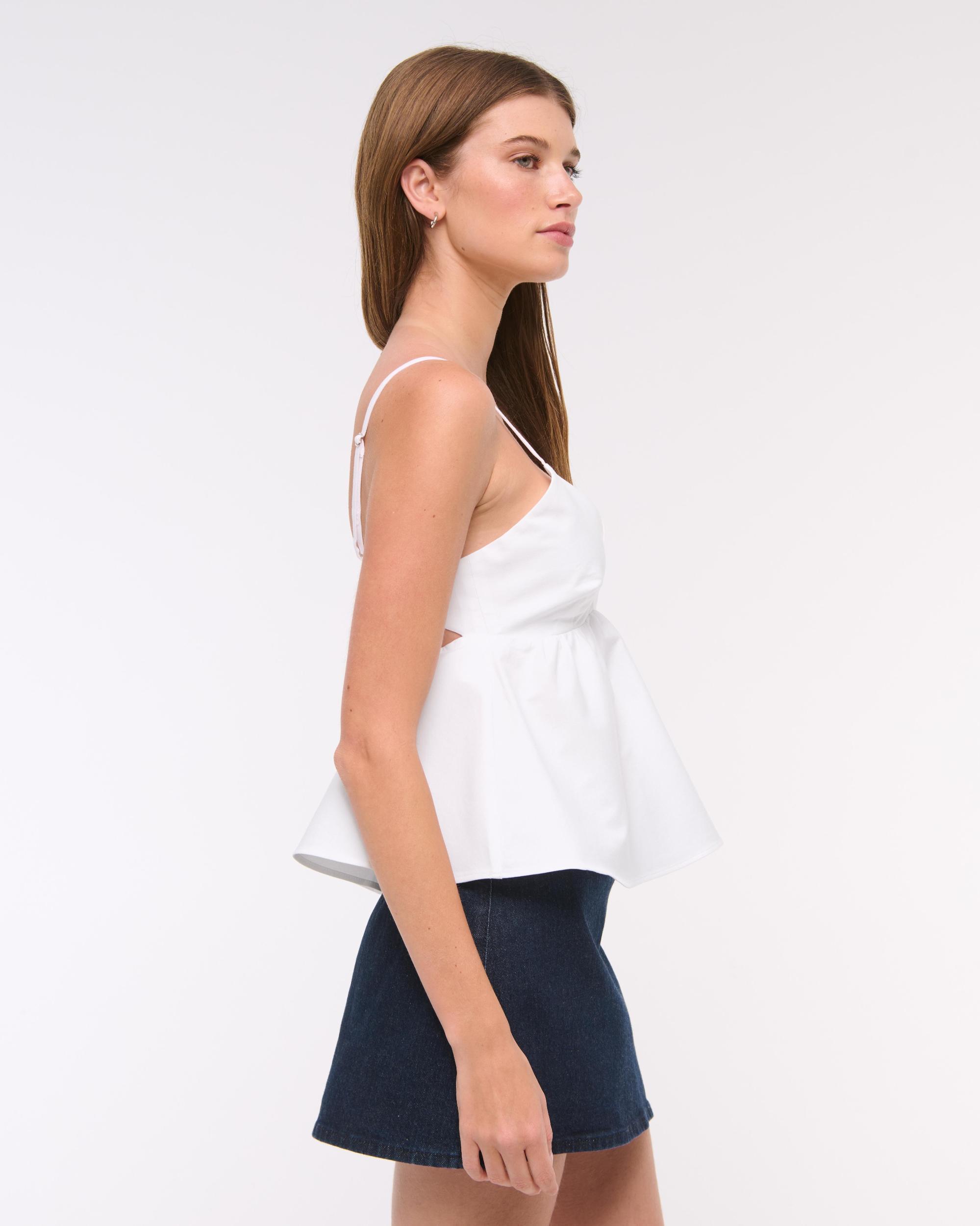 Poplin Peplum Top Product Image