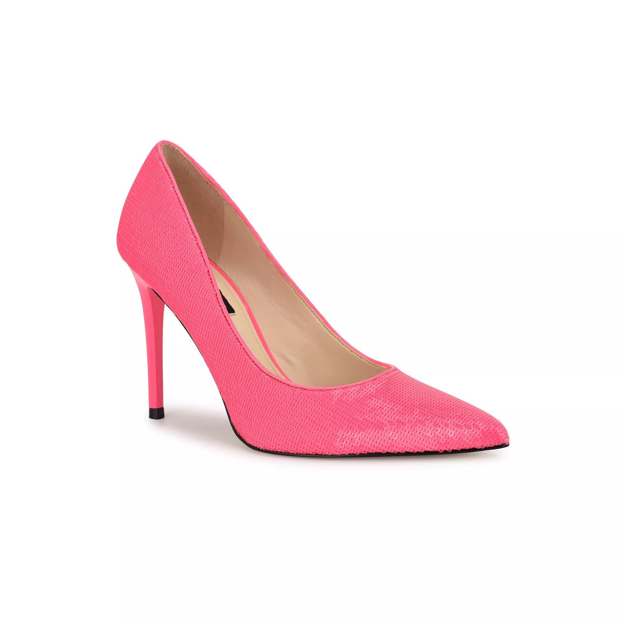 Nine West Fresh Women's Heels, Size: 6.5, Pink Sequin Product Image