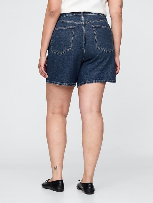 4.75" High Rise A-Line Denim Short Product Image