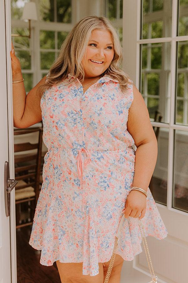 Vacay State Of Mind Eyelet Mini Dress Curves Product Image