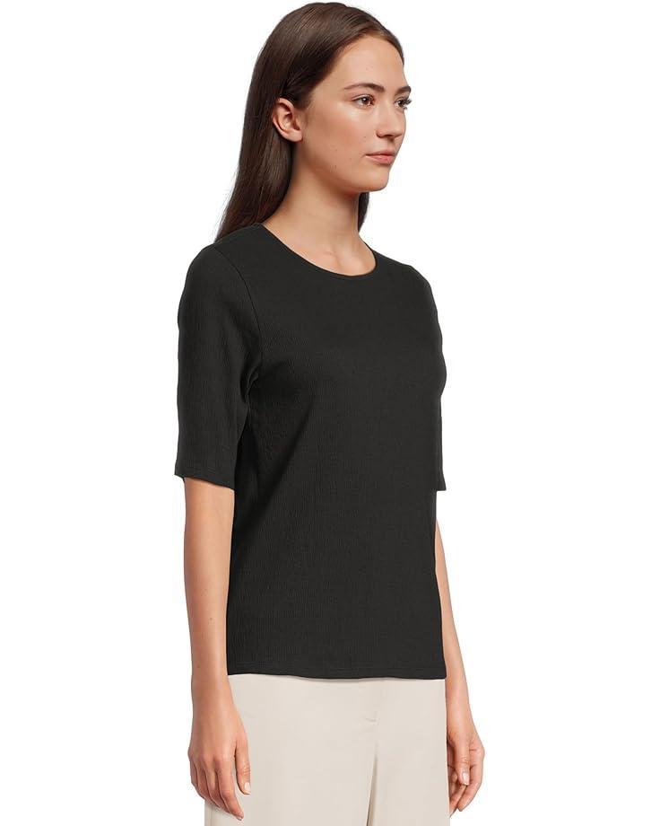 Striped Organic Cotton Slub Crew Neck Short Sleeve Box Top Product Image