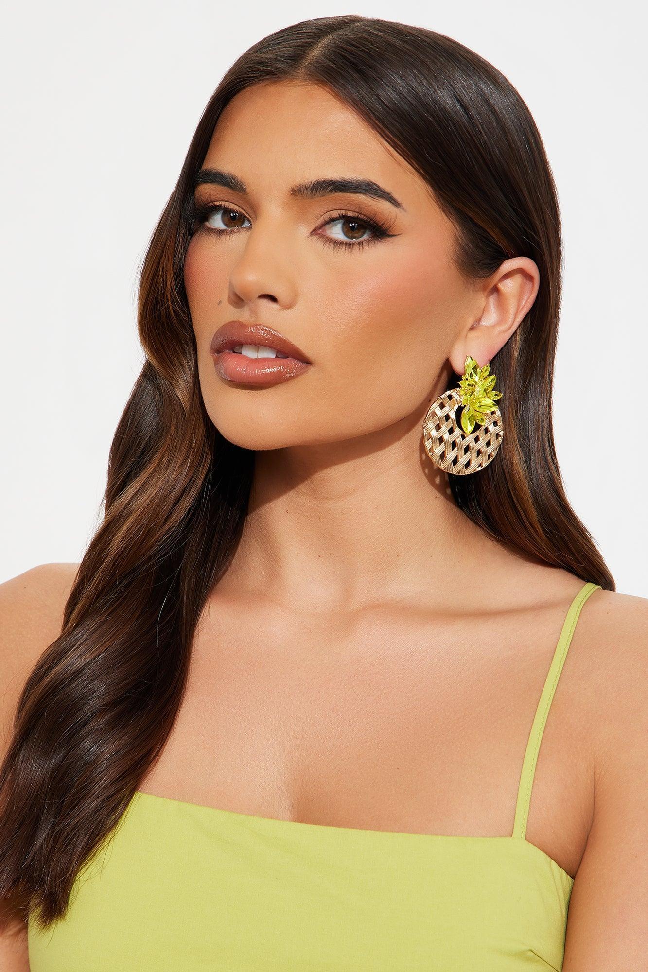 Find Me In Paradise Earrings - Green/combo Product Image