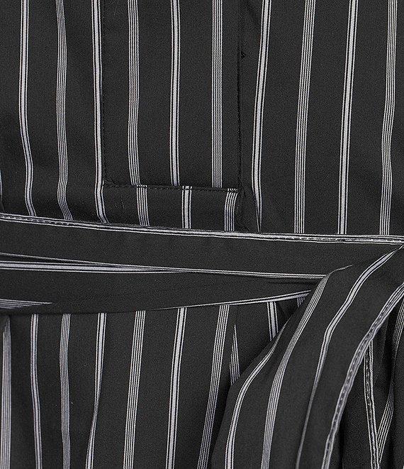 ELAN Striped Short Sleeve Oversized Maxi Shirtdress Product Image