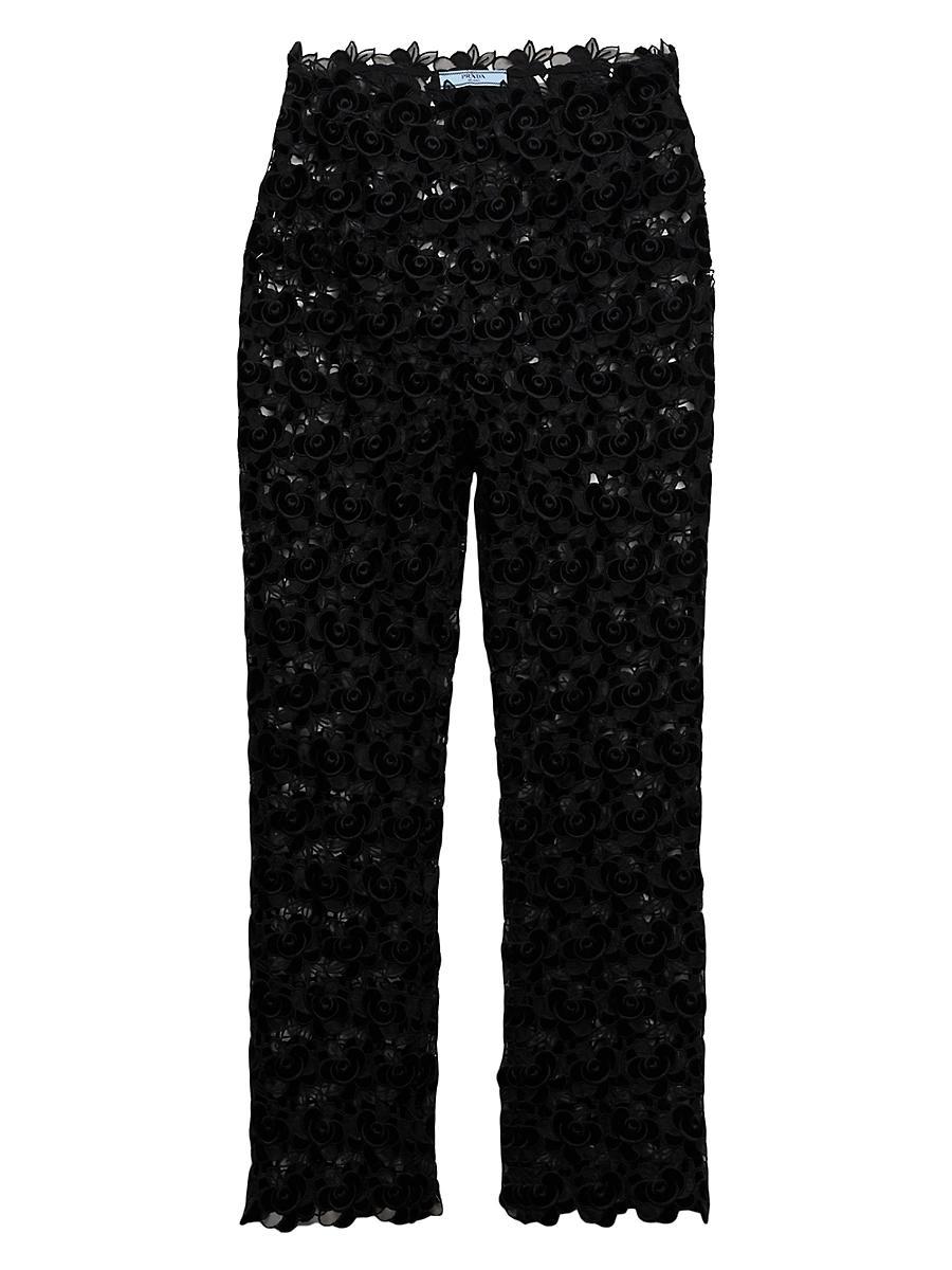 Womens Guipure Lace Trousers Product Image