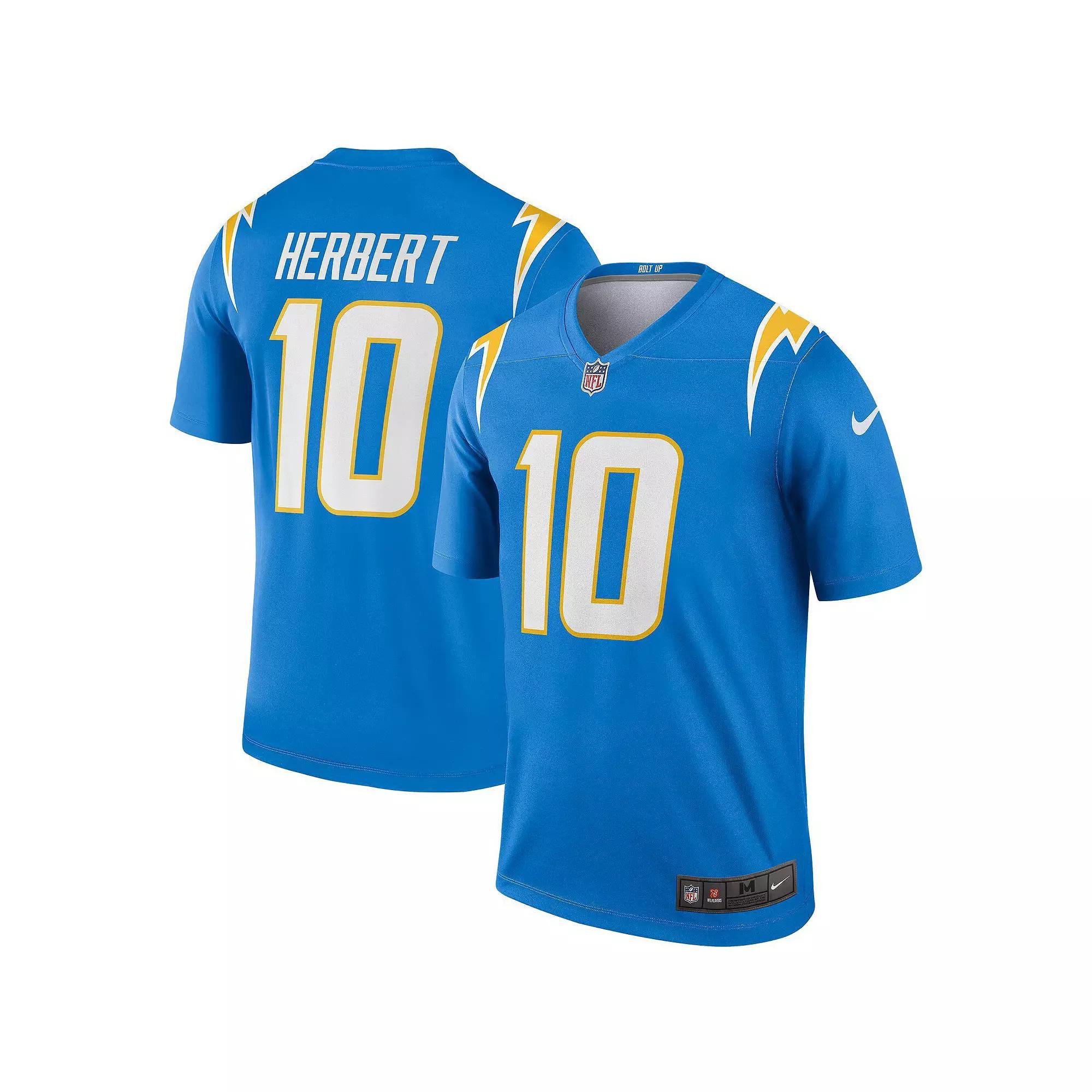 Men's Nike Justin Herbert Powder Blue Los Angeles Chargers Legend Jersey, Size: 2XL, Light Product Image