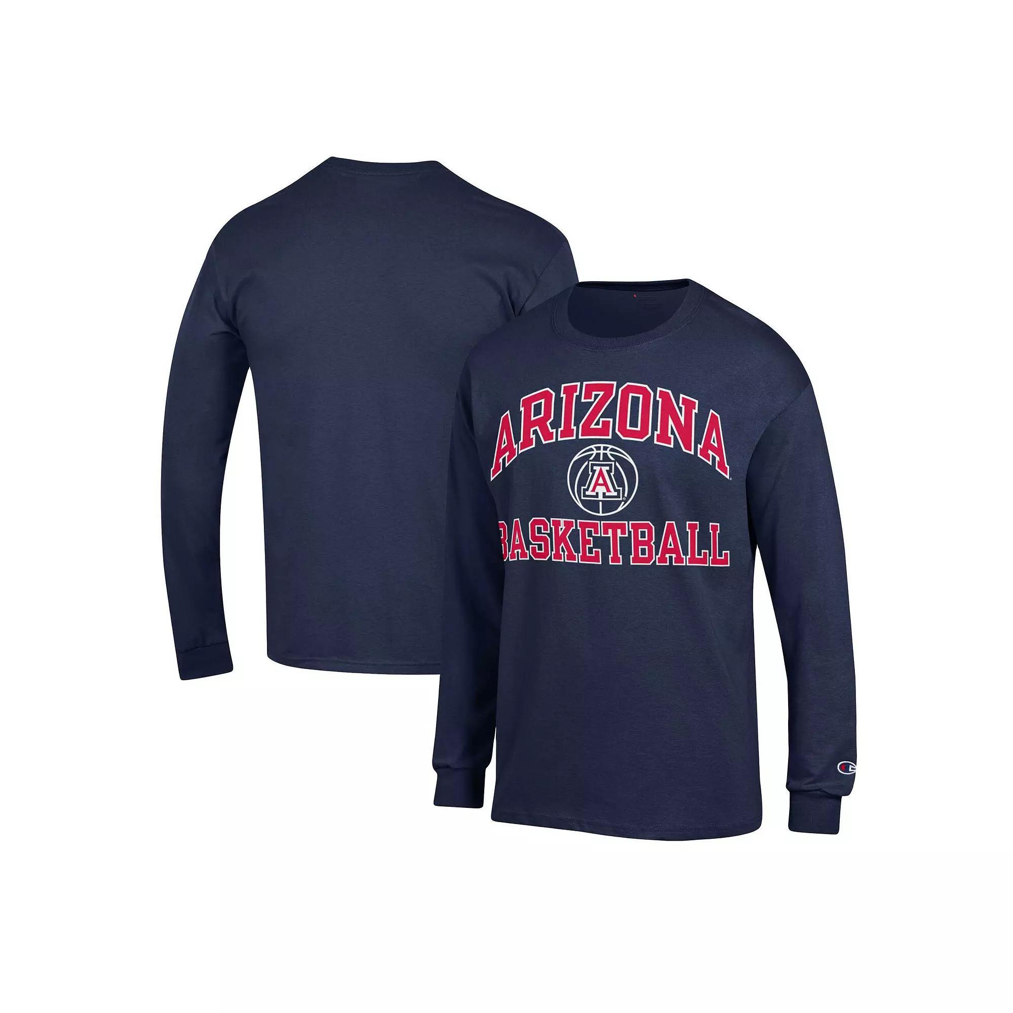Mens Champion Arizona Wildcats Basketball Icon Long Sleeve T-Shirt Blue Product Image