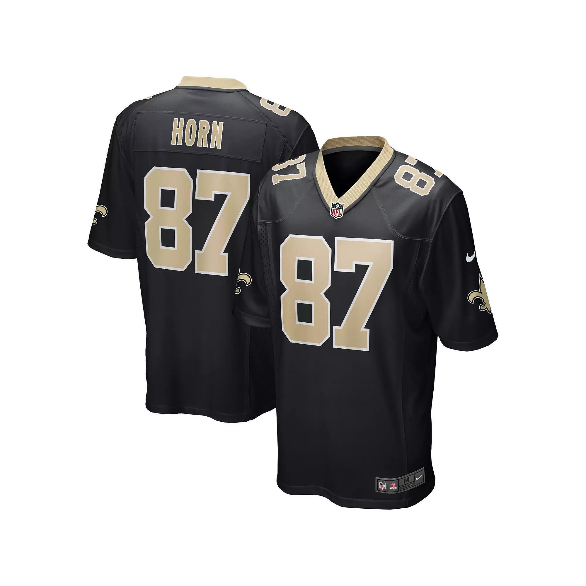Men's Nike Joe Horn Black New Orleans Saints Game Retired Player Jersey, Size: 3XL Product Image