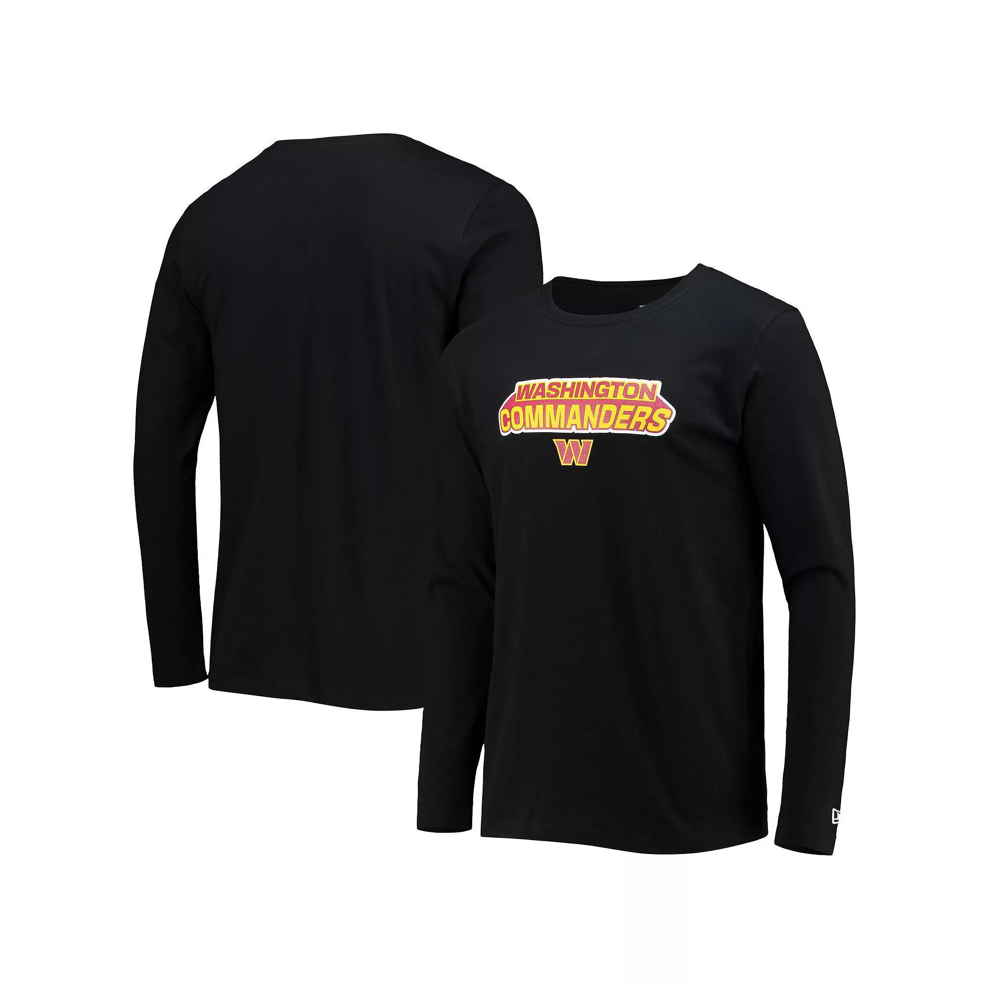 Men's New Era Black Washington Commanders Long Sleeve T-Shirt, Size: 2XL, Wft Black Product Image