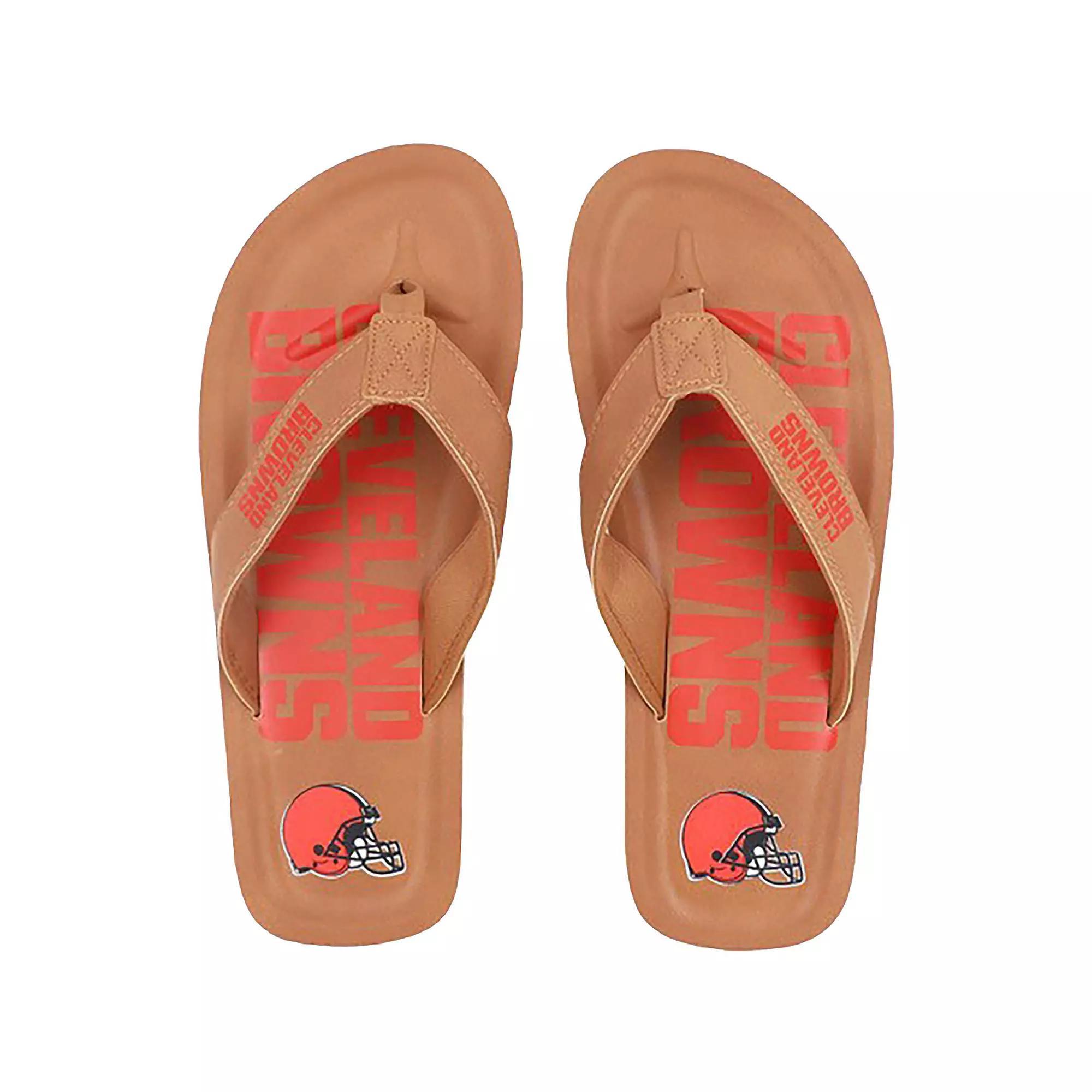 Men's Cleveland Browns Color Pop Flip Flop Sandals, Size: Small Product Image