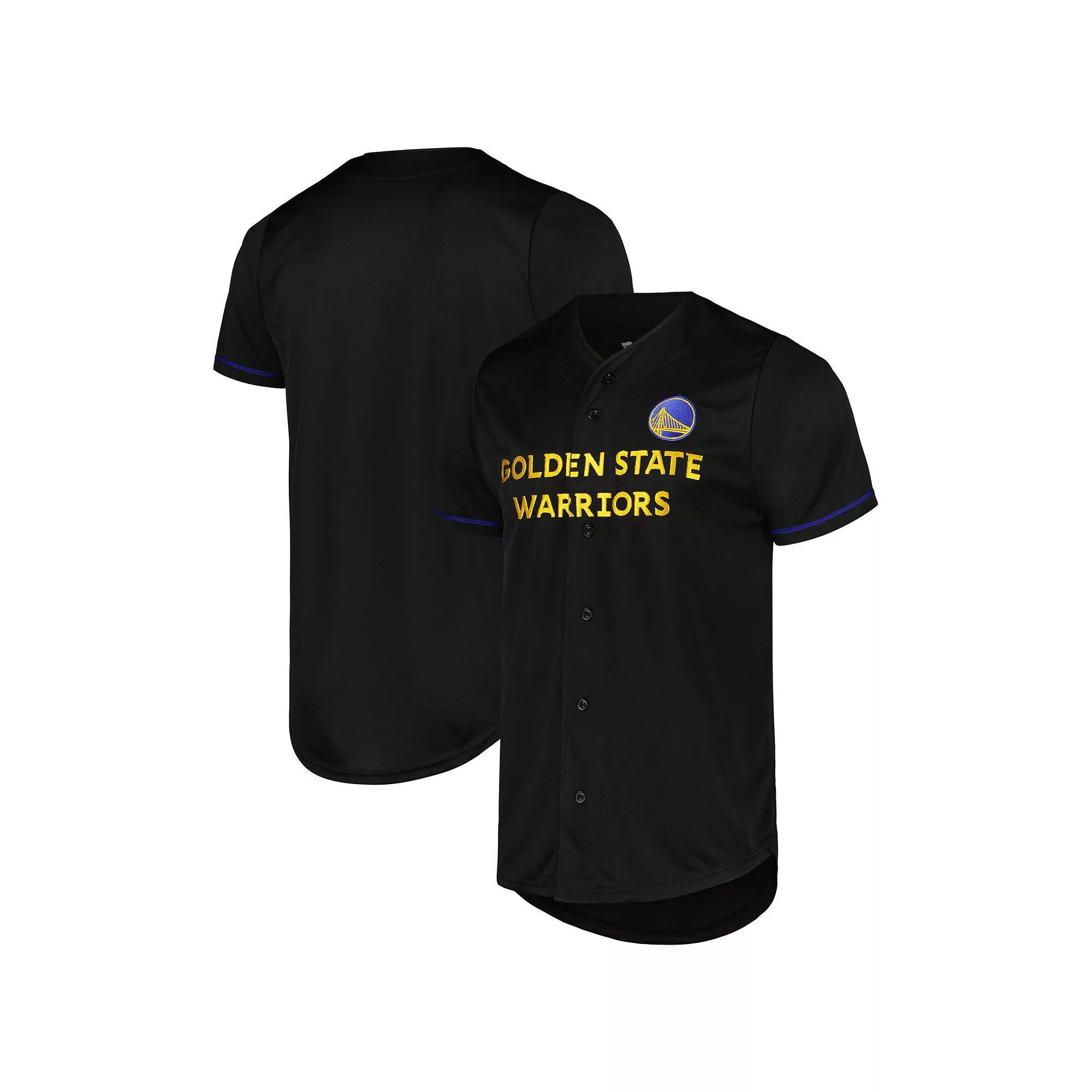 Men's Fanatics Black Golden State Warriors Pop Baseball Jersey, Size: Large Product Image