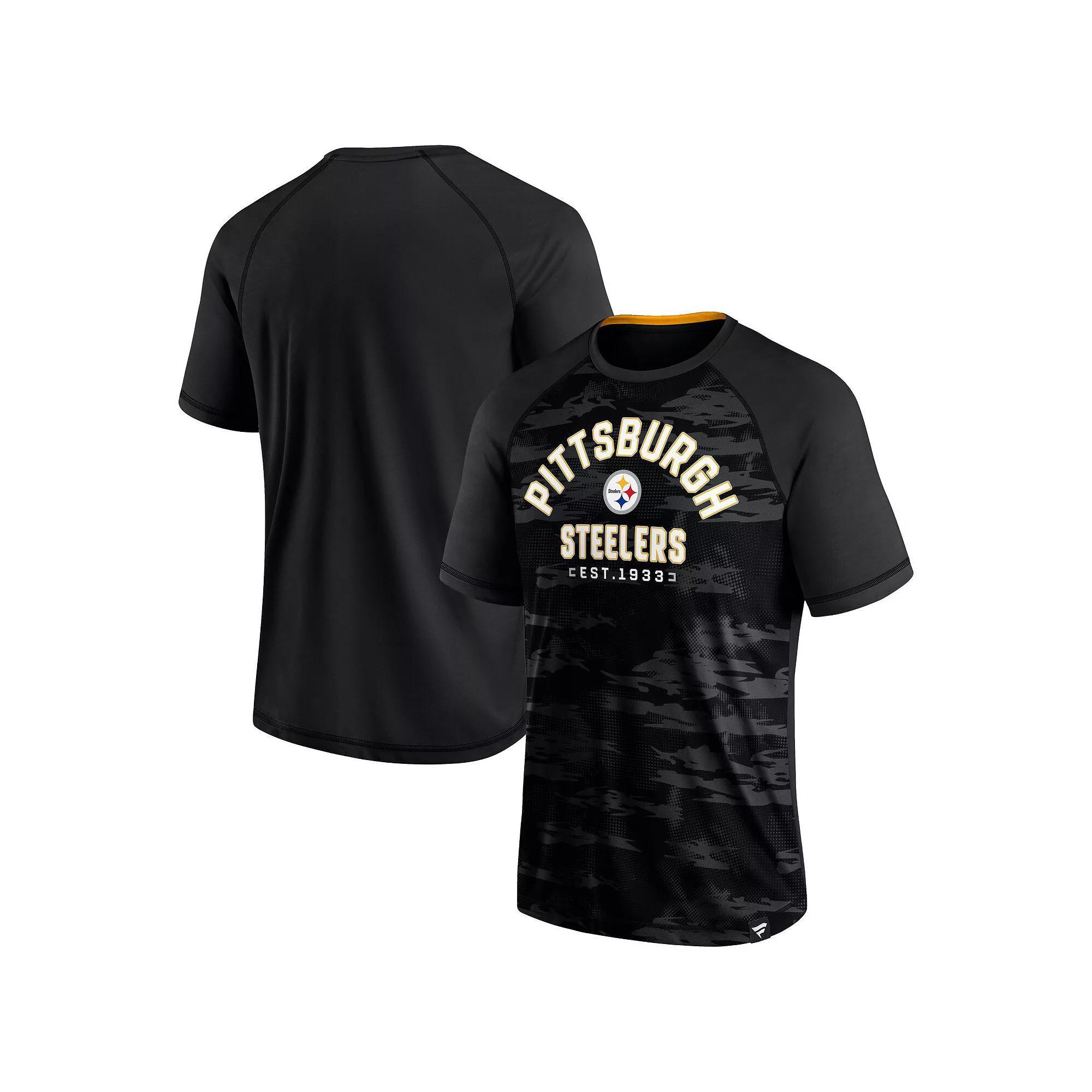 Mens Fanatics Branded Pittsburgh Steelers Hail Mary Raglan T-Shirt Product Image