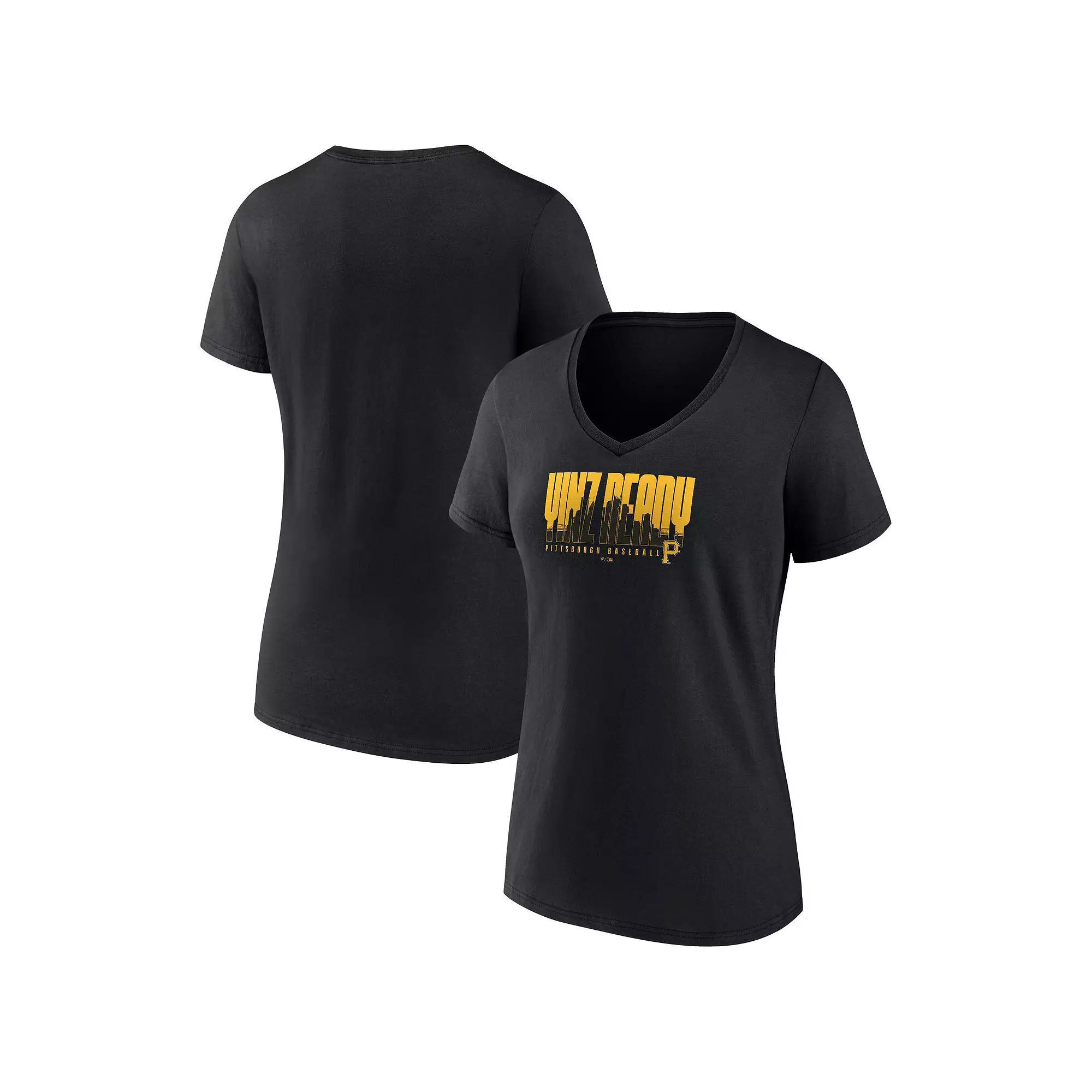 Women's Fanatics Branded Black Atlanta United FC Evergreen Logo V-Neck T-Shirt, Size: XL, Atu Black Product Image