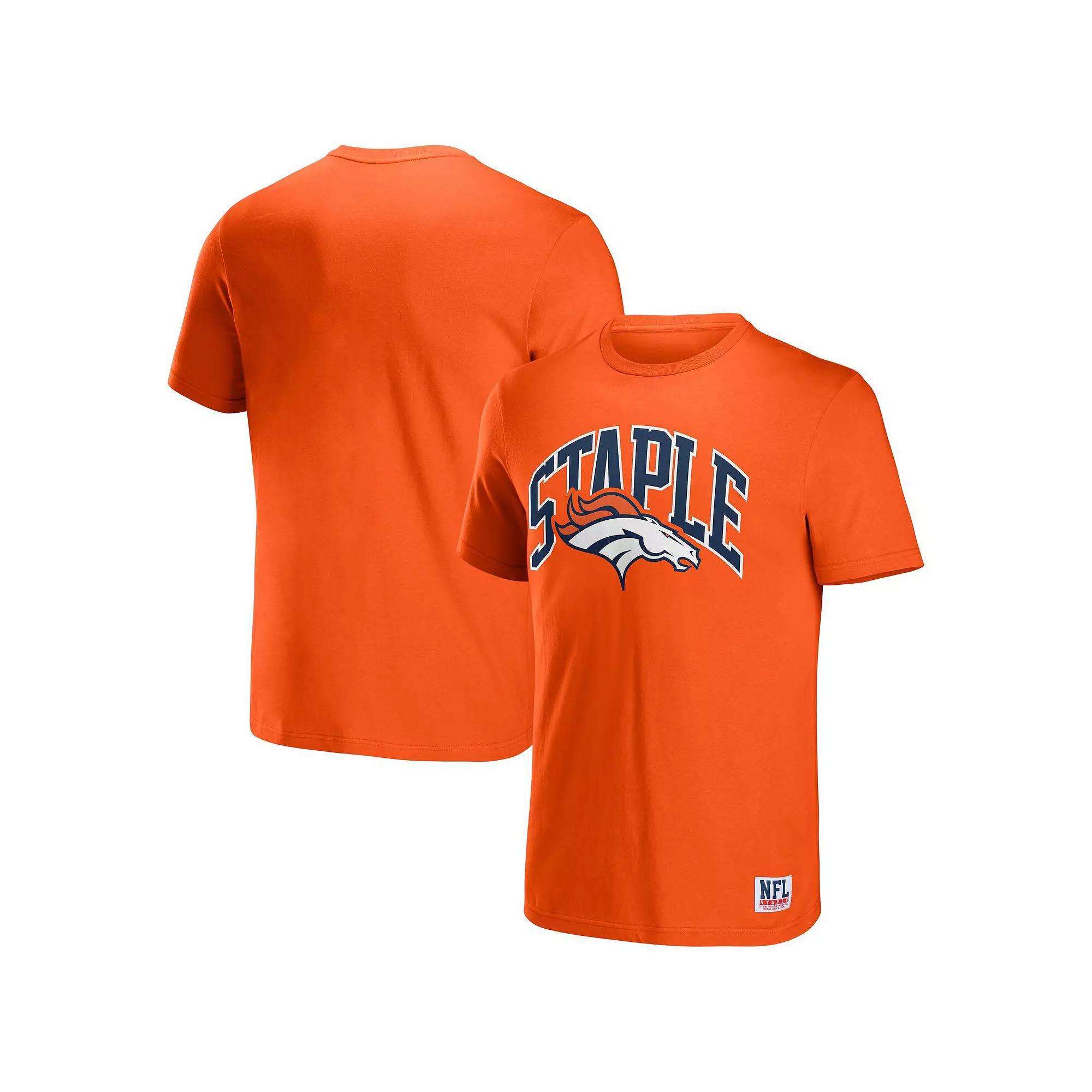 Men's NFL x Staple Orange Denver Broncos Logo Lockup T-Shirt, Size: 2XL Product Image