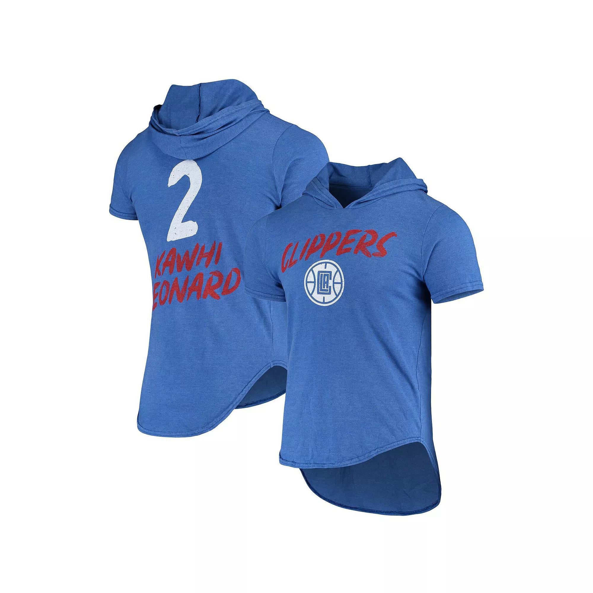 Men's Fanatics Branded Kawhi Leonard Heathered Royal LA Clippers Hoodie Tri-Blend T-Shirt, Size: Small, Blue Product Image