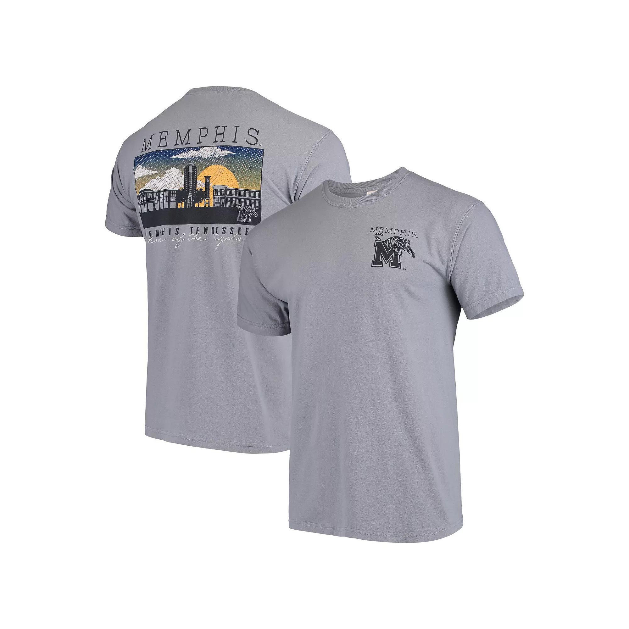 Memphis Tigers Comfort Colors Campus Scenery T-Shirt - Gray, Men's, Size: Small, Grey Product Image