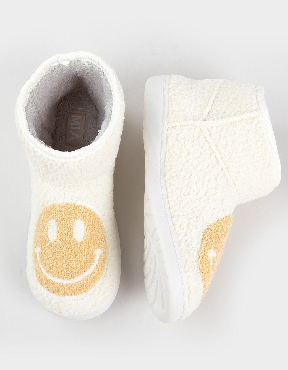MIA Chill Happy Face Womens Bootie Slippers Product Image
