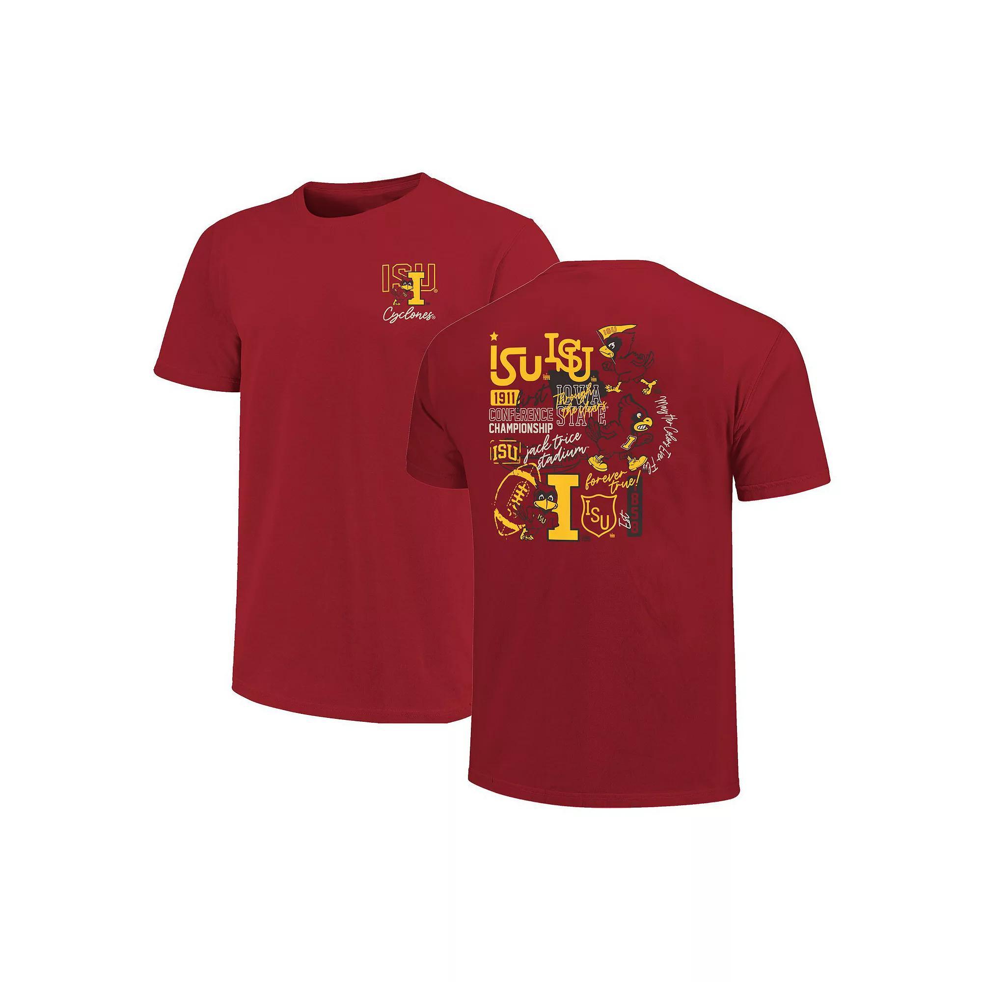 Men's Cardinal Iowa State Cyclones Through The Years 2-Hit T-Shirt, Size: Large, Red Product Image
