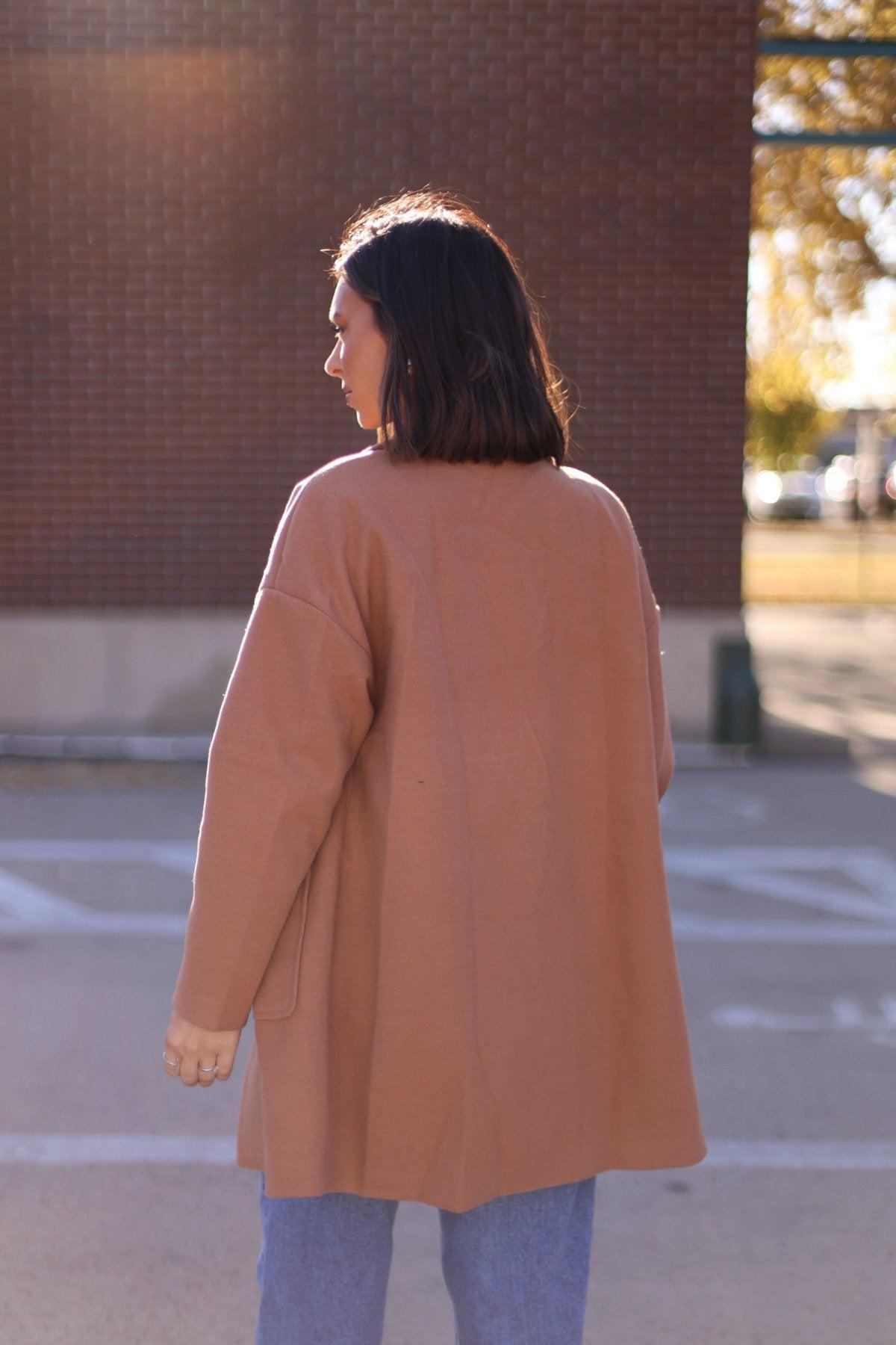 Camel Oversized Long Coat - FINAL SALE Product Image