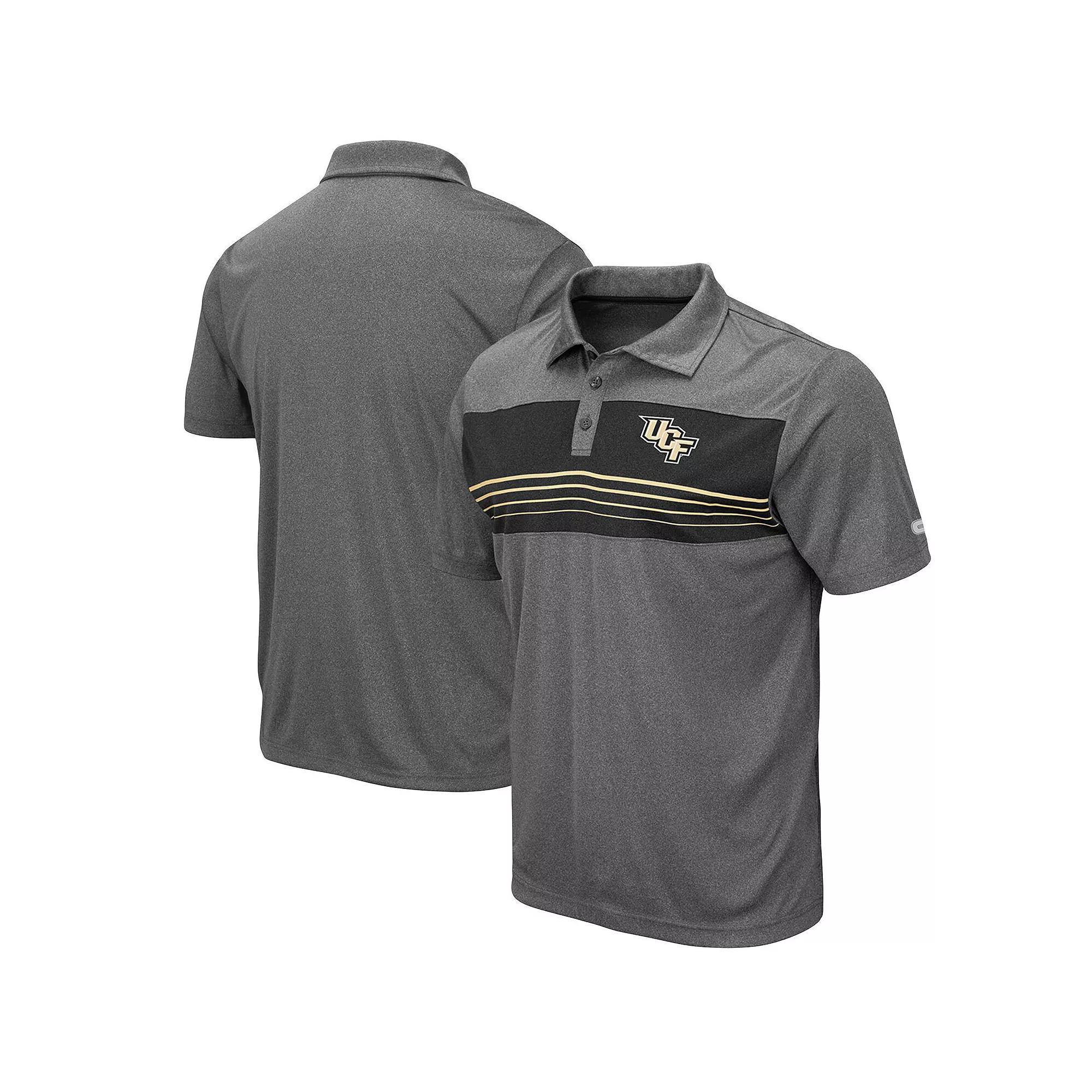 Men's Colosseum Heathered Charcoal Wisconsin Badgers Smithers Polo, Size: Small Product Image
