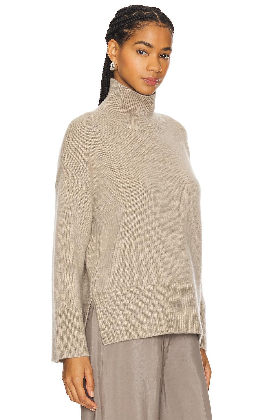 Rina Mock Neck Pullover W. Cashmere Product Image