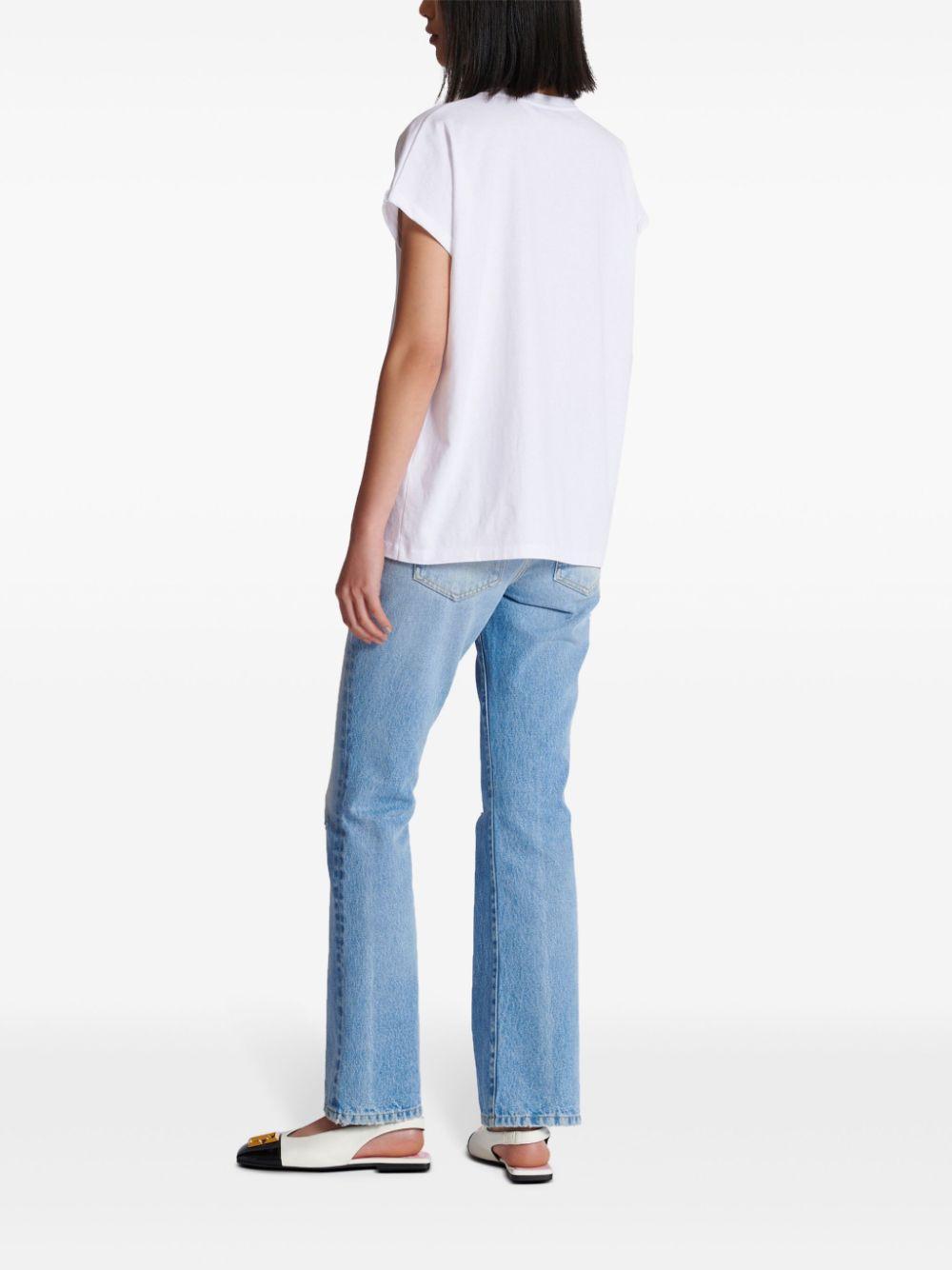 Flamingo-print cotton T-shirt Product Image