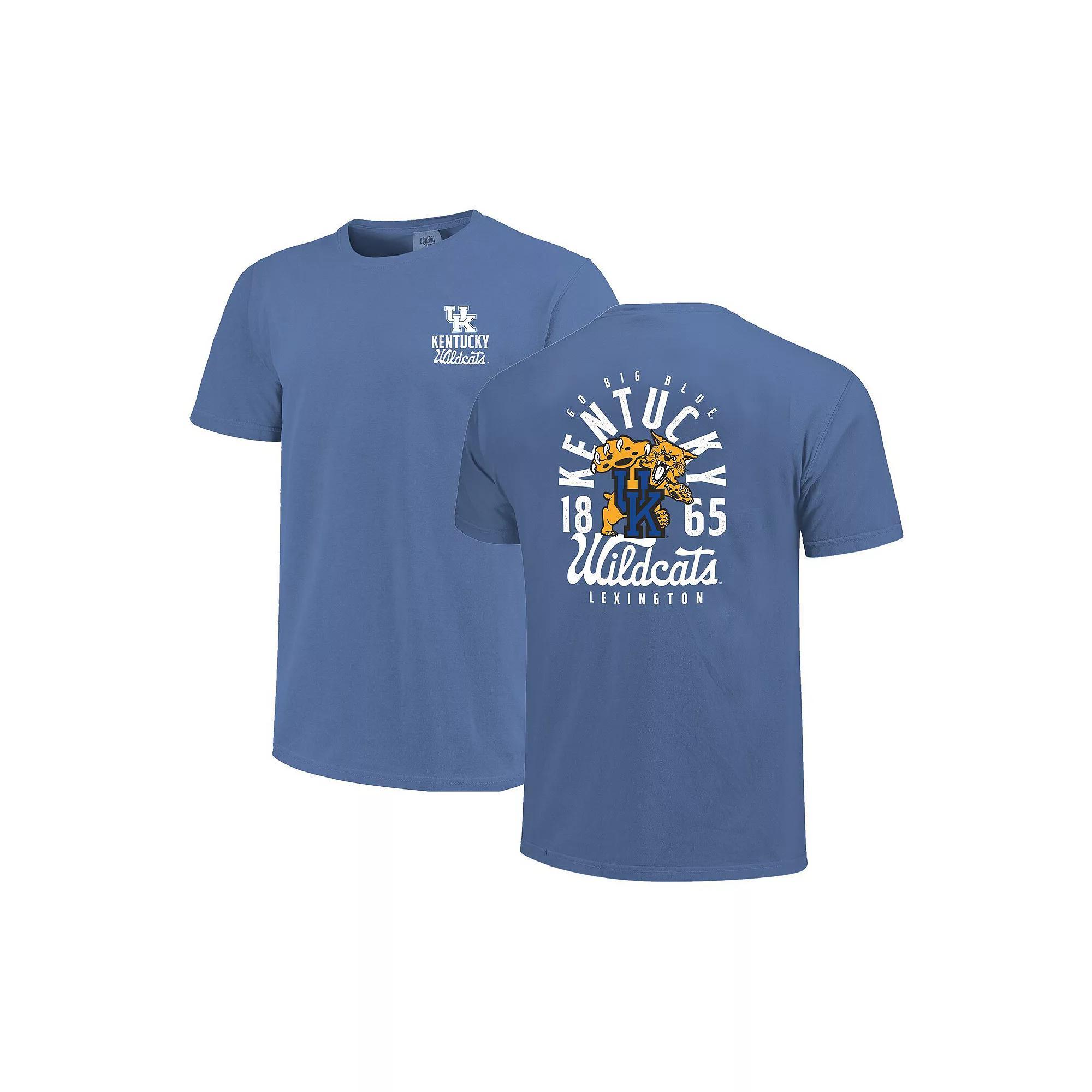 Men's Royal Kentucky Wildcats Comfort Colors Mascot Overlay T-Shirt, Size: Small, Blue Product Image