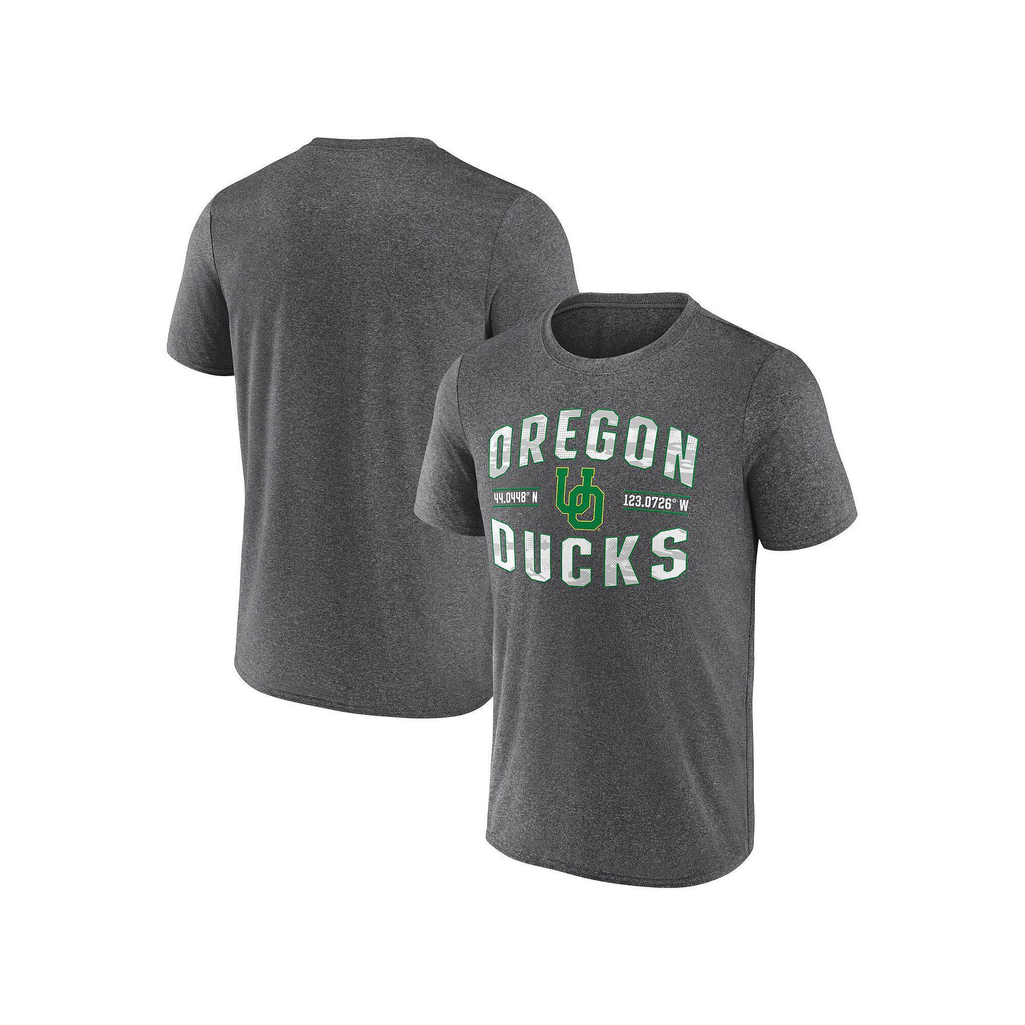 Men's Fanatics Heather Charcoal Oregon Ducks Iconic Want To Play T-Shirt, Size: Small Product Image