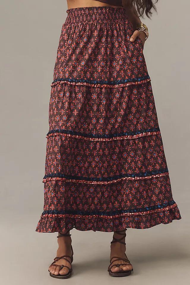 By Anthropologie Genevieve Maxi Skirt Product Image
