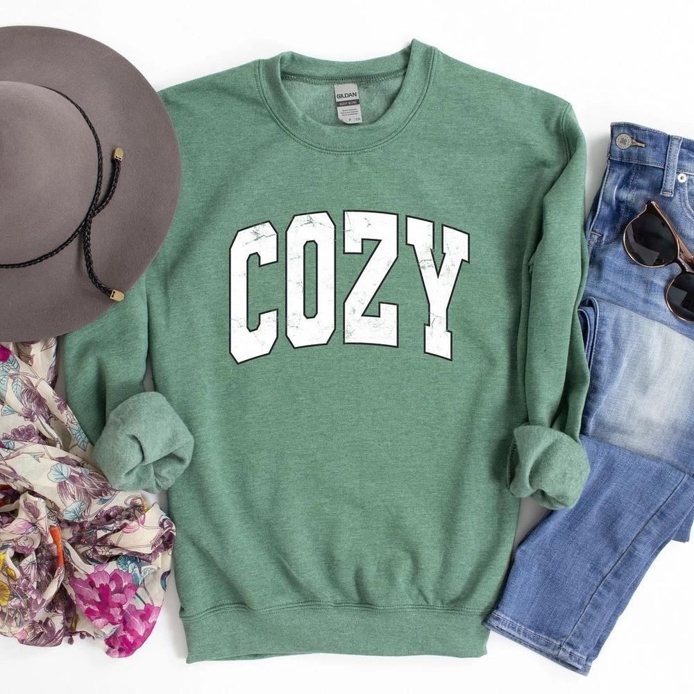 Simply Sage Market Women's Graphic Sweatshirt Cozy Worn Varsity Product Image