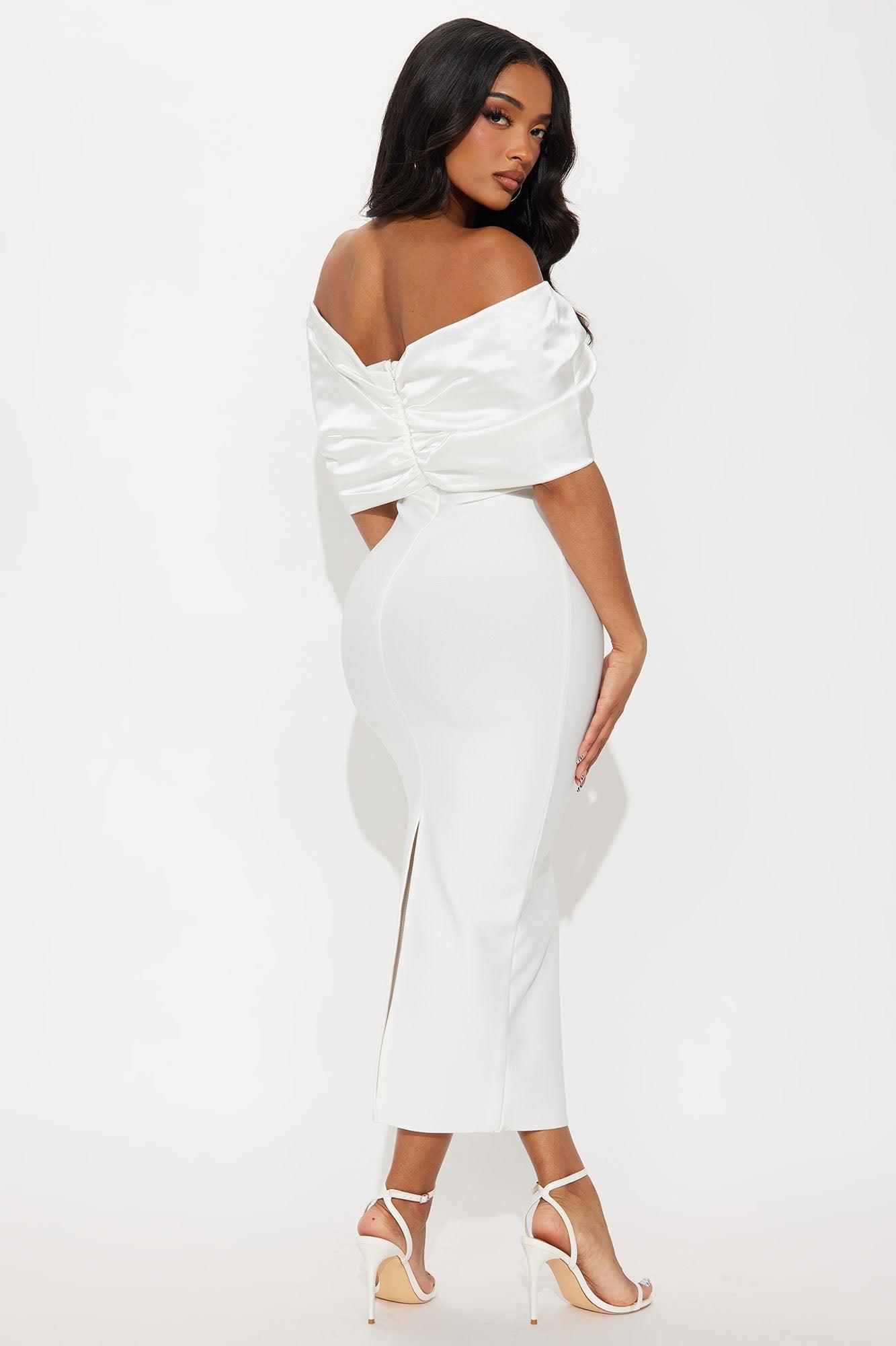 Pretty Privilege Bandage Midi Dress - White Female Product Image
