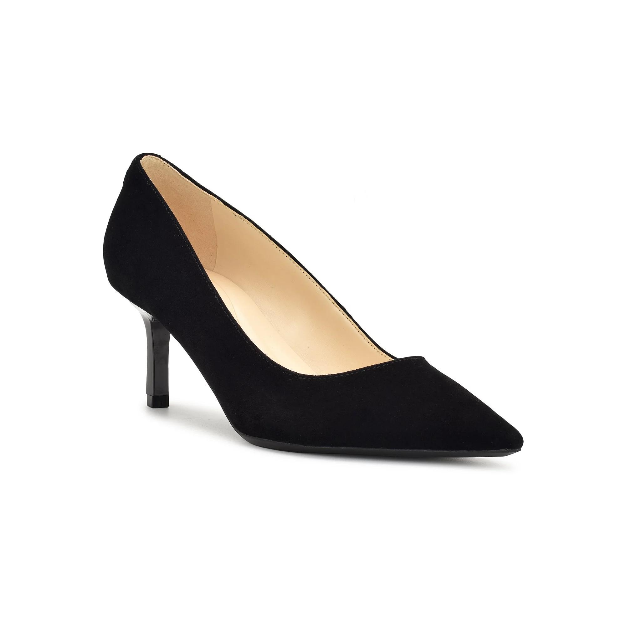 Nine West Kuna 9x9 Women's Leather Heels, Size: 6.5, Black Suede Product Image
