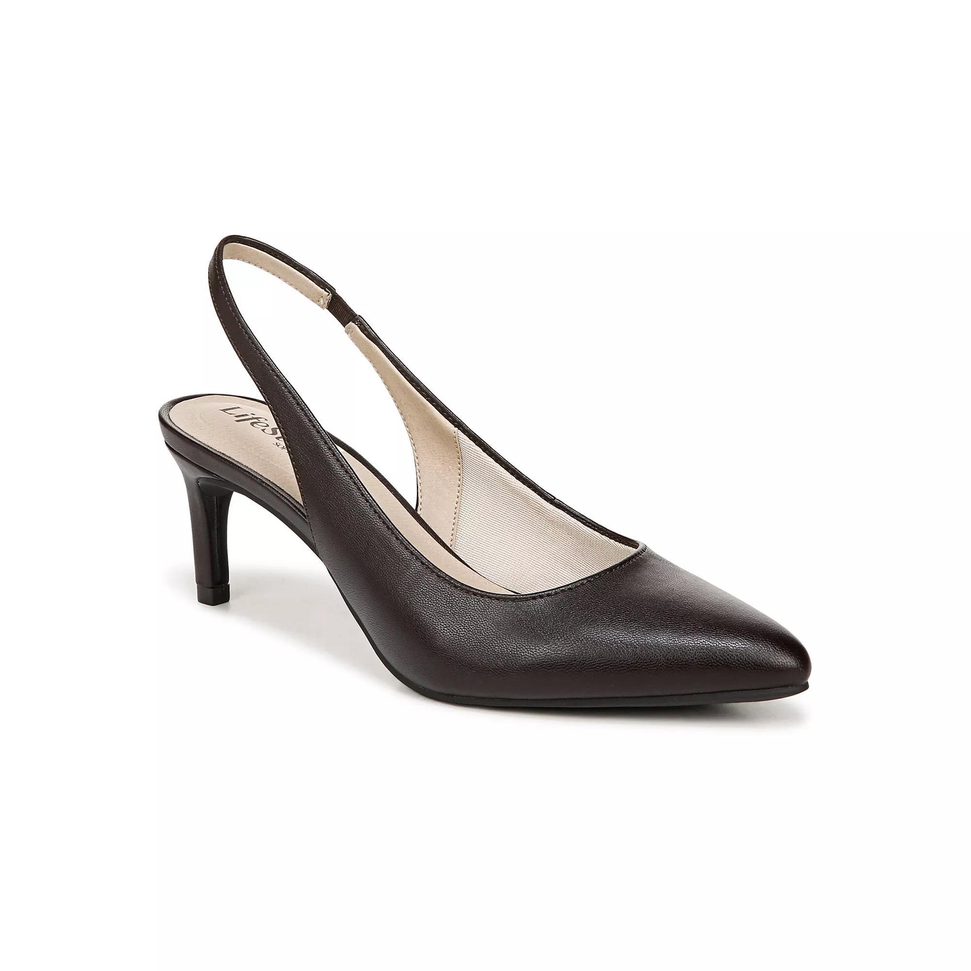 LifeStride Annalise Women's Slingback Heels, Size: 6, Black Fabric Product Image