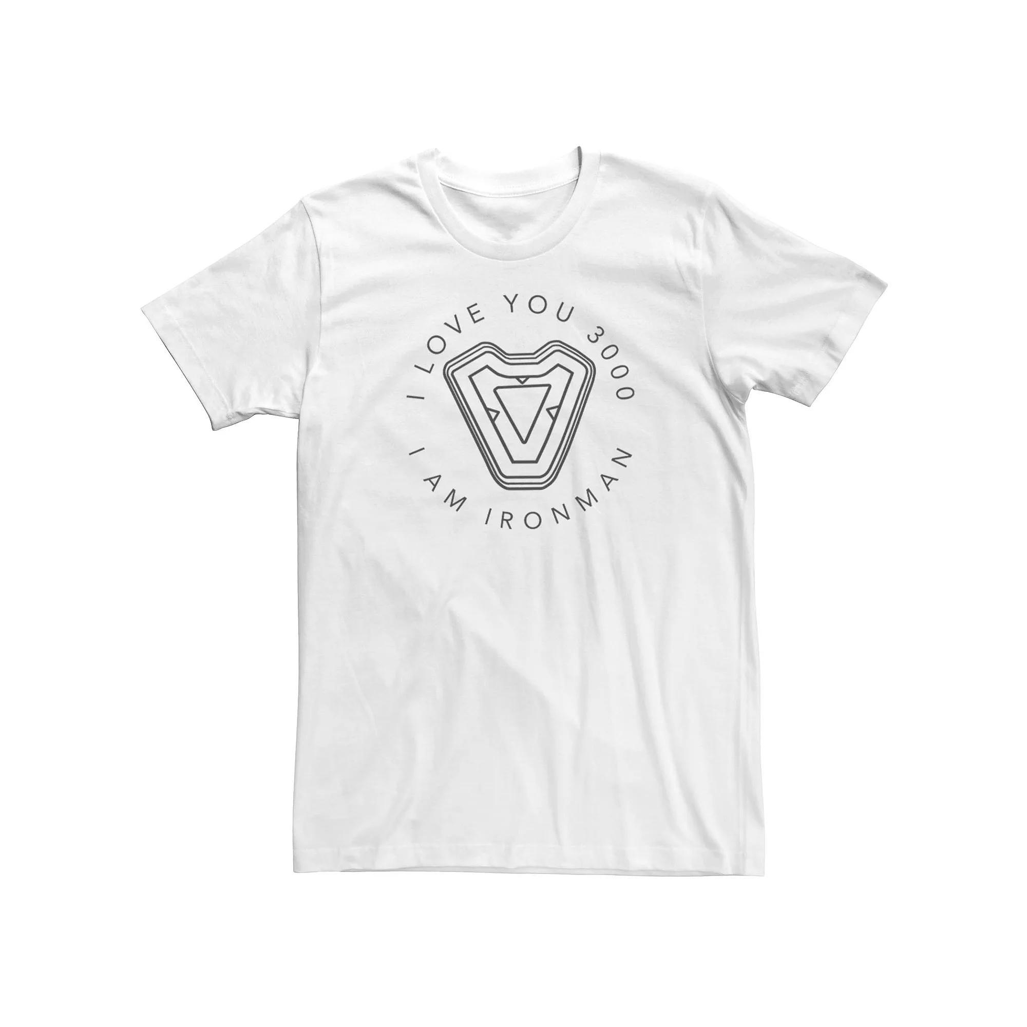 Men's Marvel Iron Man's Heart Tee, Size: Medium, White Product Image